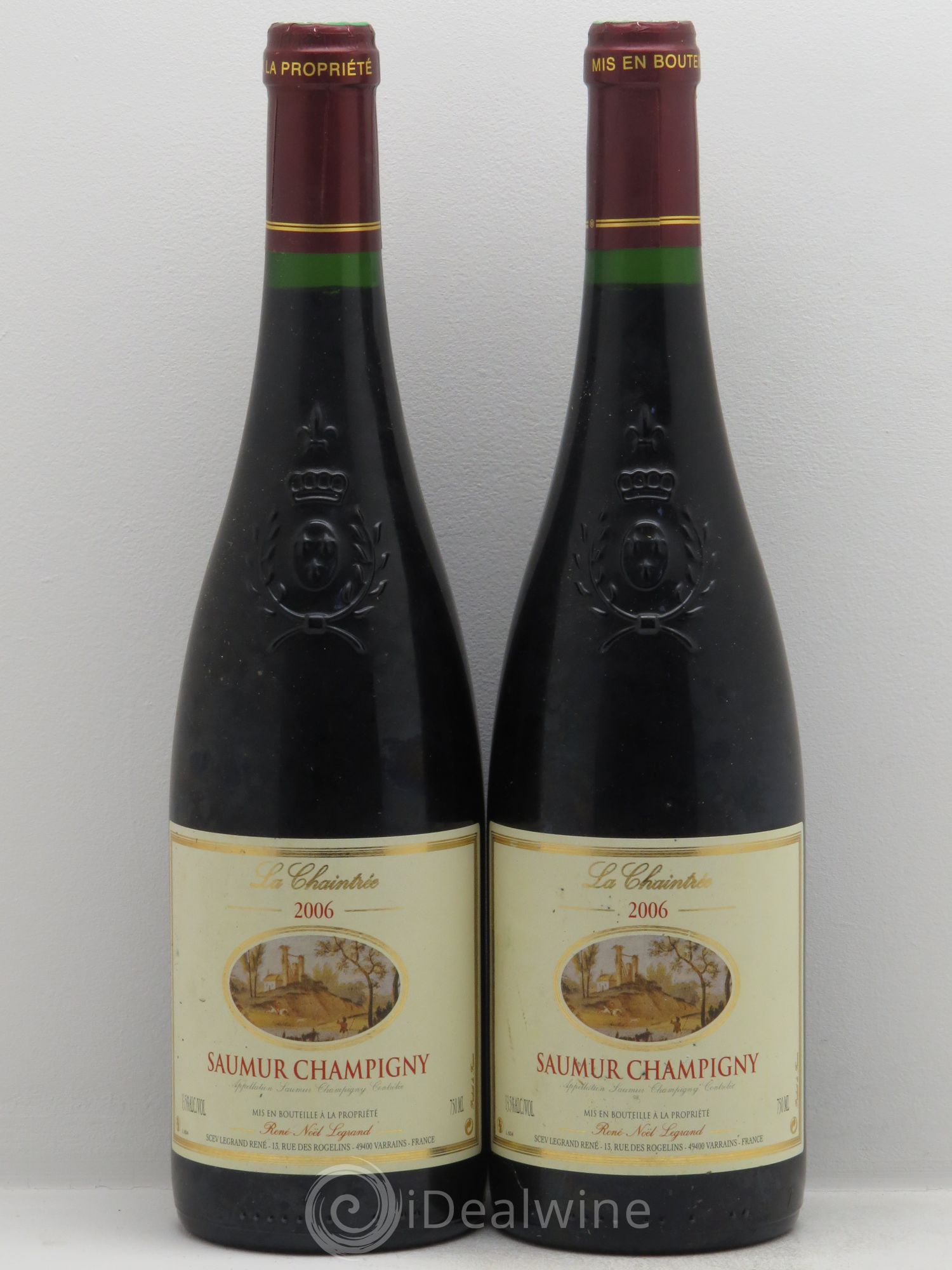 Saumur-Champigny La Chaintrée Clotilde Legrand (anciennement René-Noël Legrand) 2006 - Lot de 2 bouteilles - 0