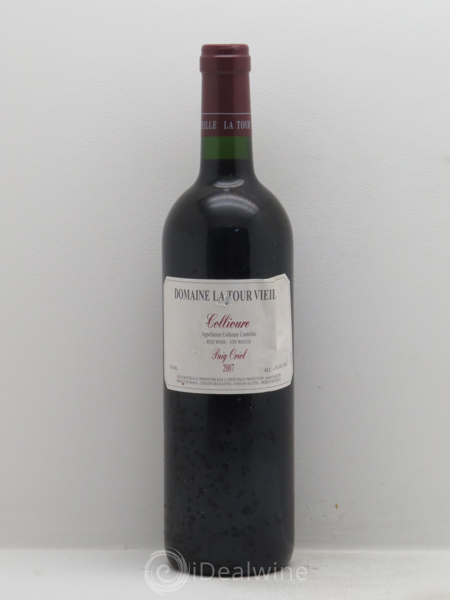 Collioure Puig Oriol Domaine de la Tour Vieille 2007 - Posten von 1 Flasche - 0