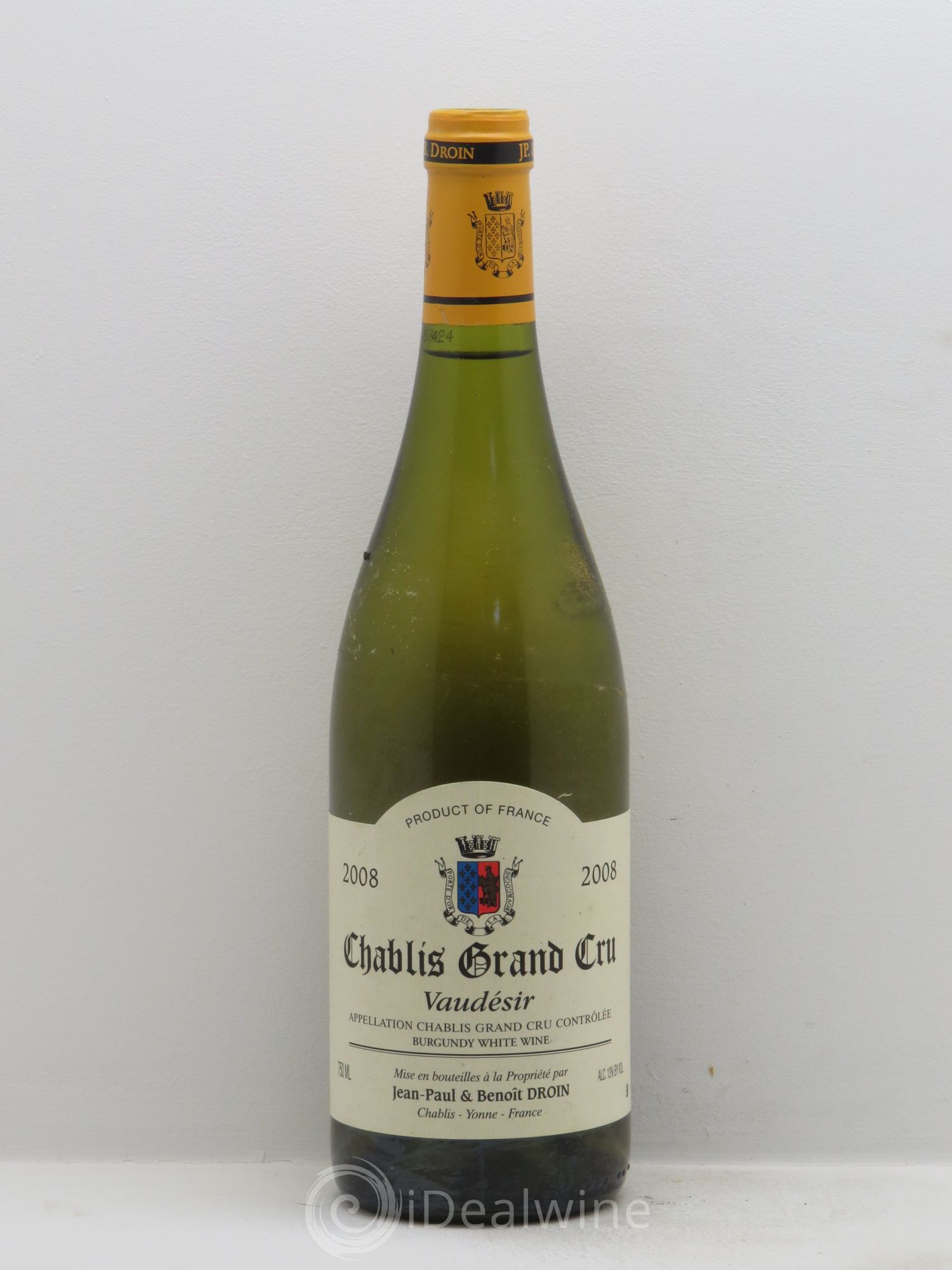 Chablis Grand Cru Vaudésir Jean-Paul & Benoît Droin (Domaine) 2008 - Lot de 1 bouteille - 0