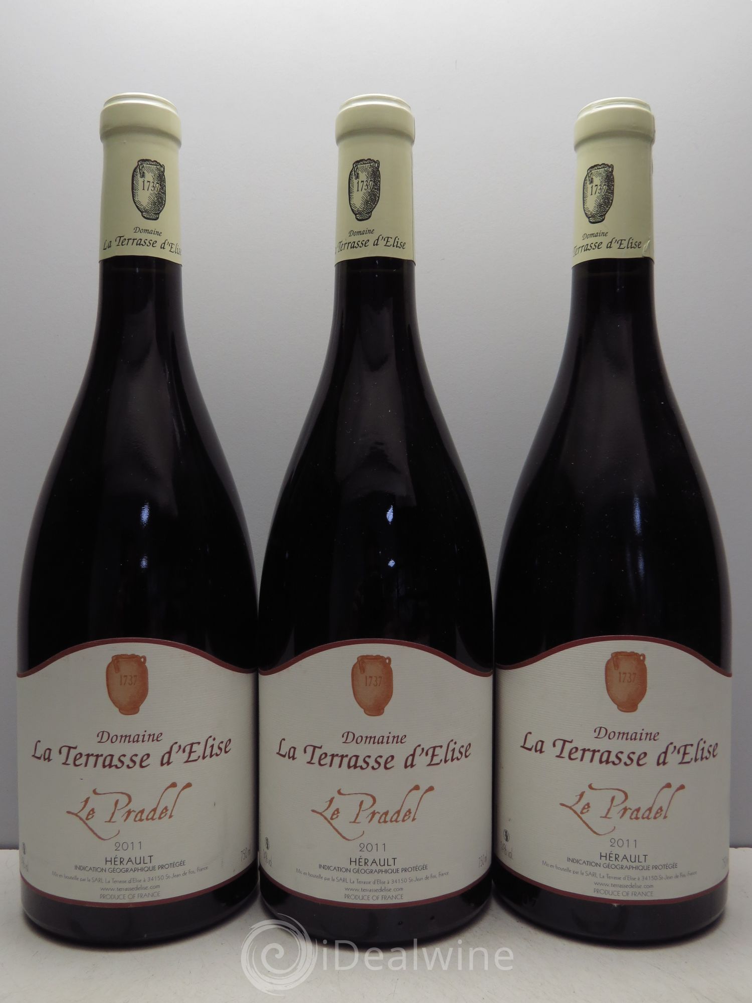 Pays d'Hérault Domaine la Terrasse d'Elise le Pradel 2011 - Posten von 3 Flaschen - 0