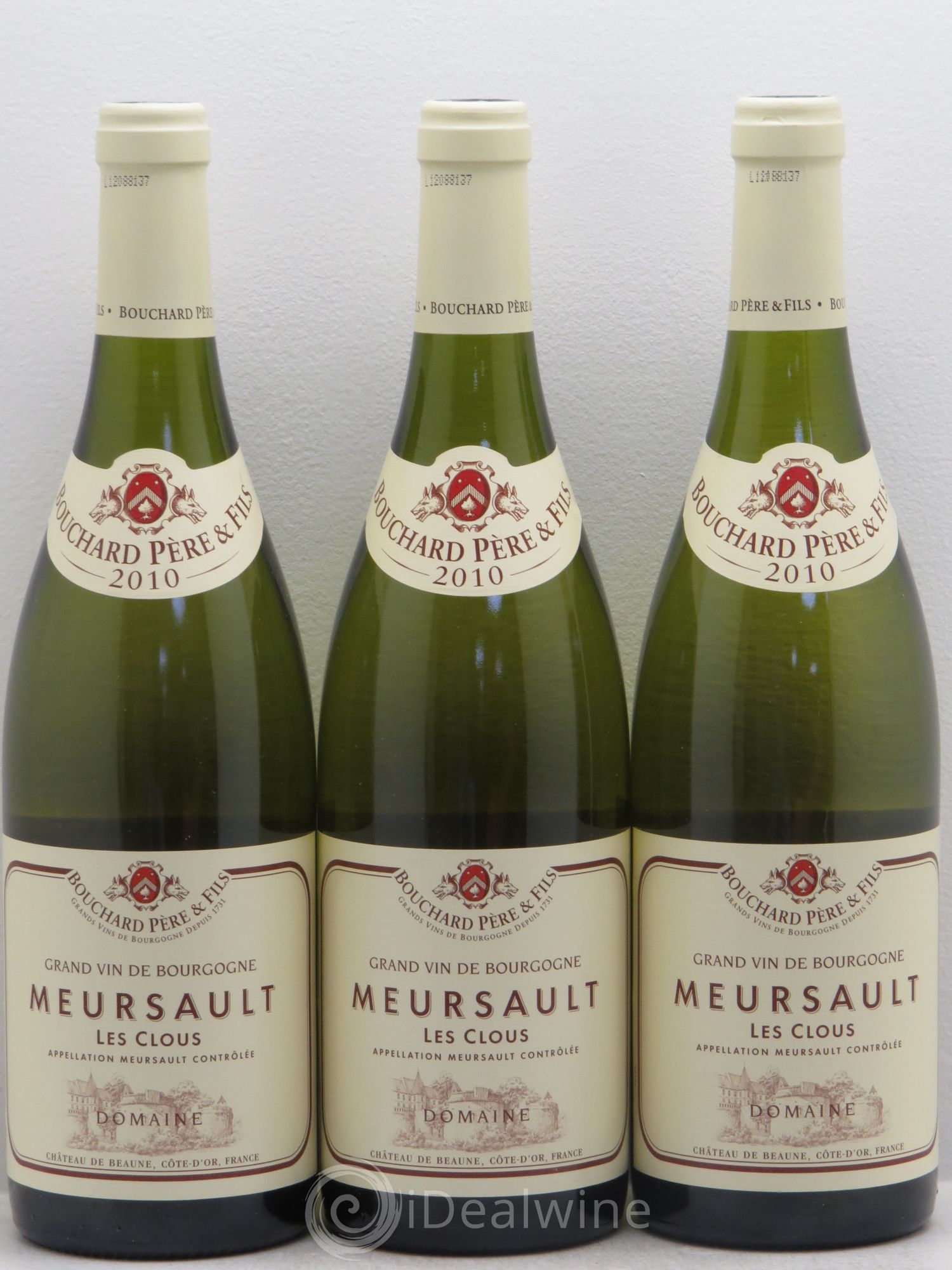 Meursault Les Clous Bouchard Père & Fils 2010 - Posten von 3 Flaschen - 0