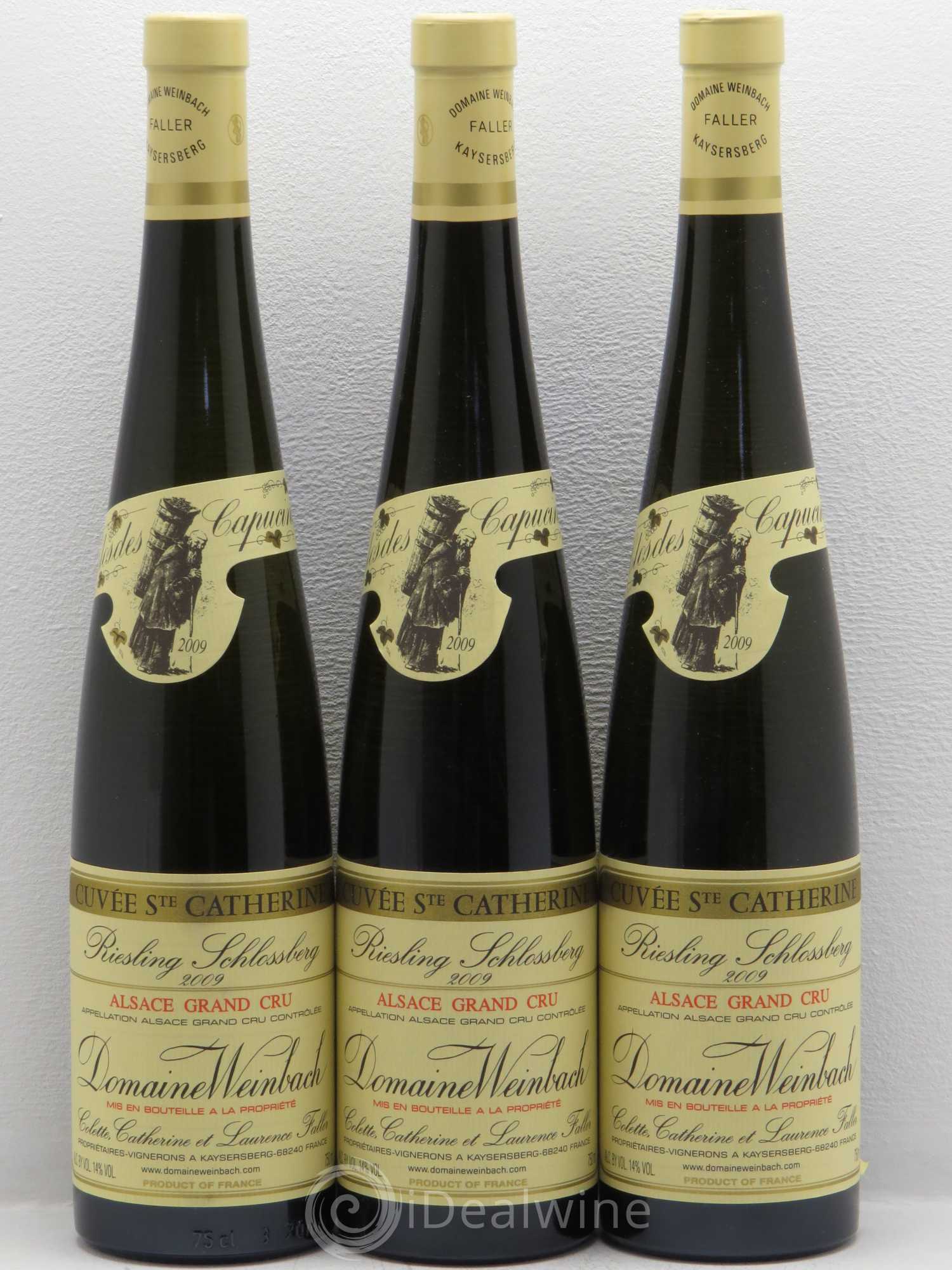 Alsace Grand Cru Schlossberg Riesling Weinbach (Domaine) Cuvée Sainte-Catherine 2009 - Posten von 3 Flaschen - 0