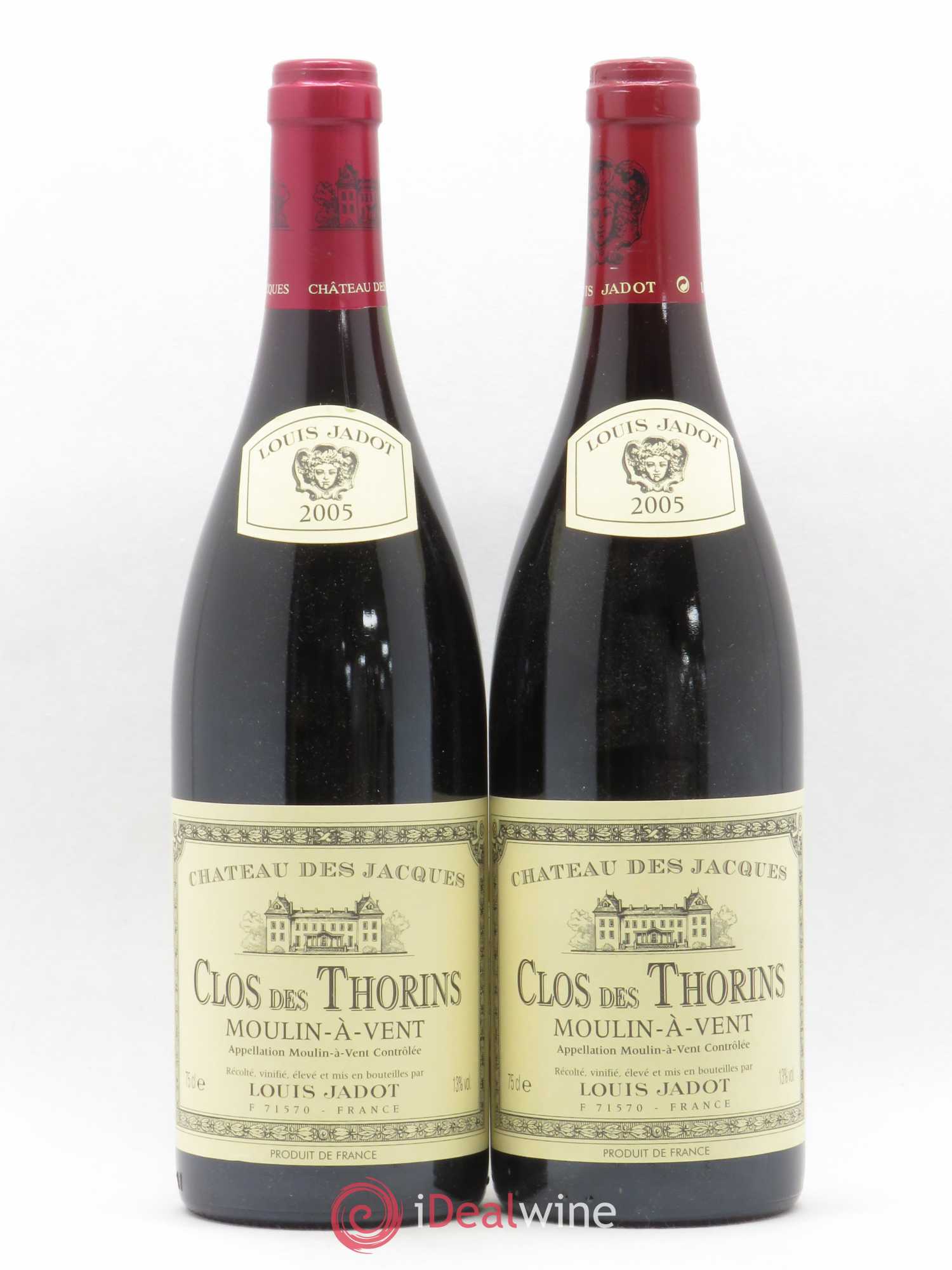 Moulin-à-Vent Clos des Thorins Château des Jacques 2005 - Lot de 2 bouteilles - 0