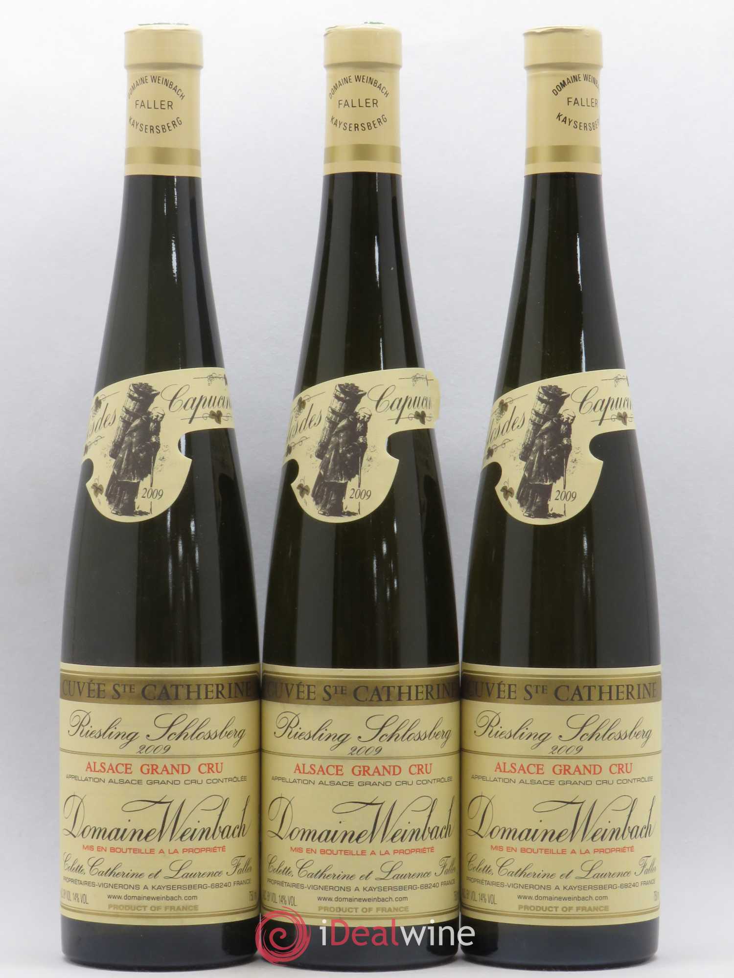Alsace Grand Cru Riesling Schlossberg Cuvée Sainte Catherine Weinbach (Domaine) 2009 - Lot de 3 bouteilles - 0