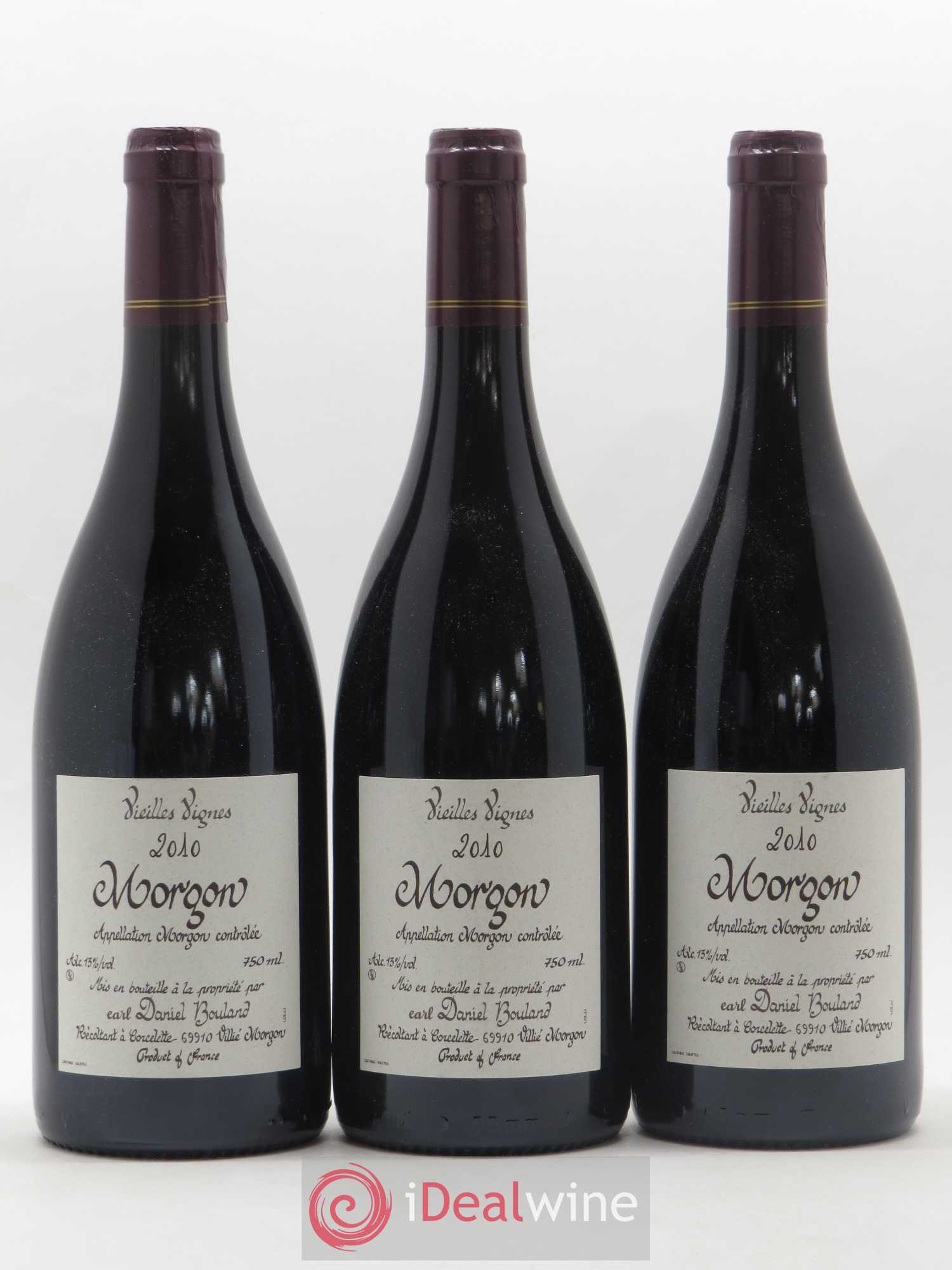 Morgon Vieilles Vignes Daniel Bouland (Domaine) 2010 - Lot de 3 bouteilles - 0