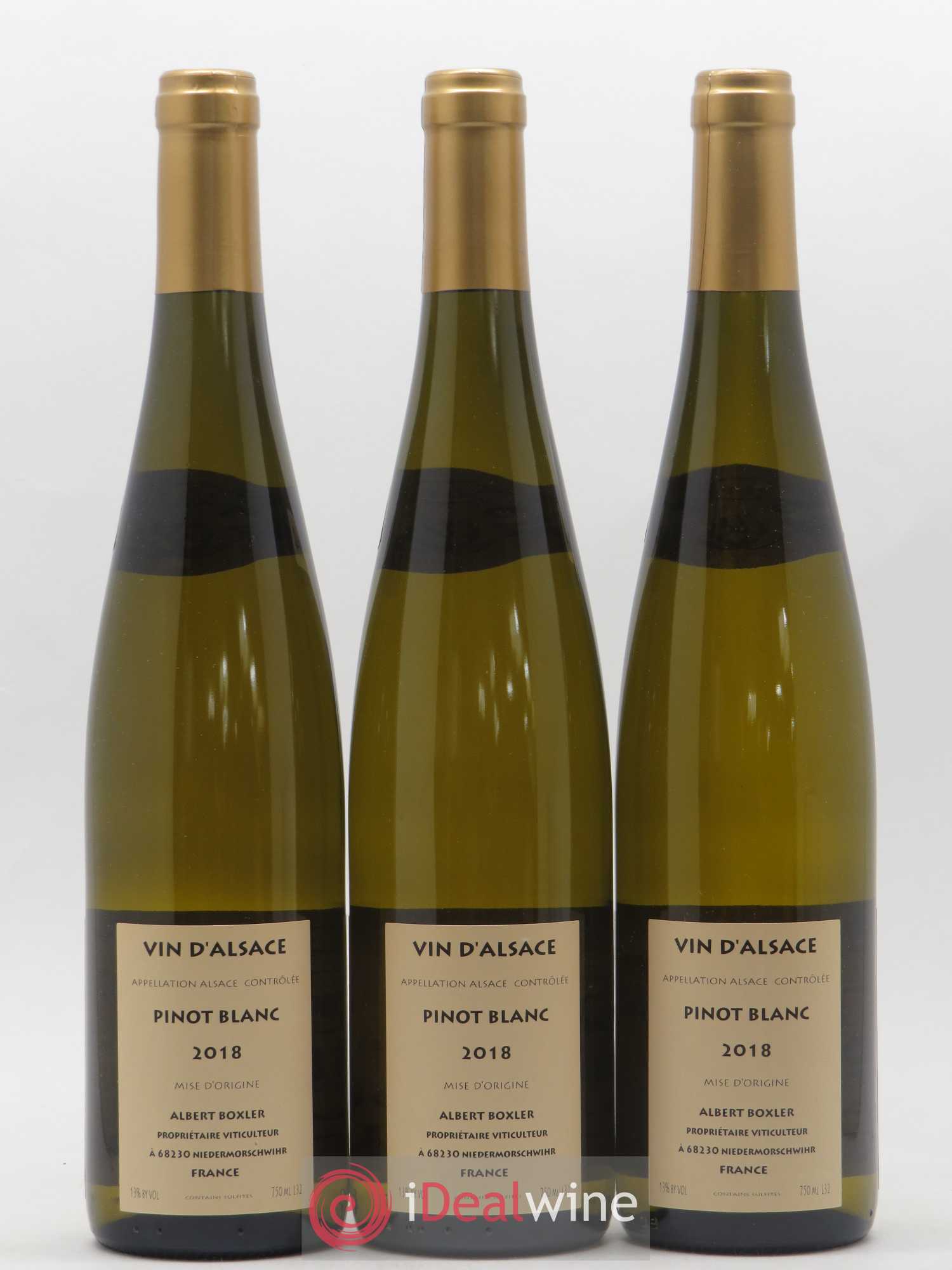 Alsace Pinot Blanc Albert Boxler 2018 - Lot de 3 bouteilles - 1
