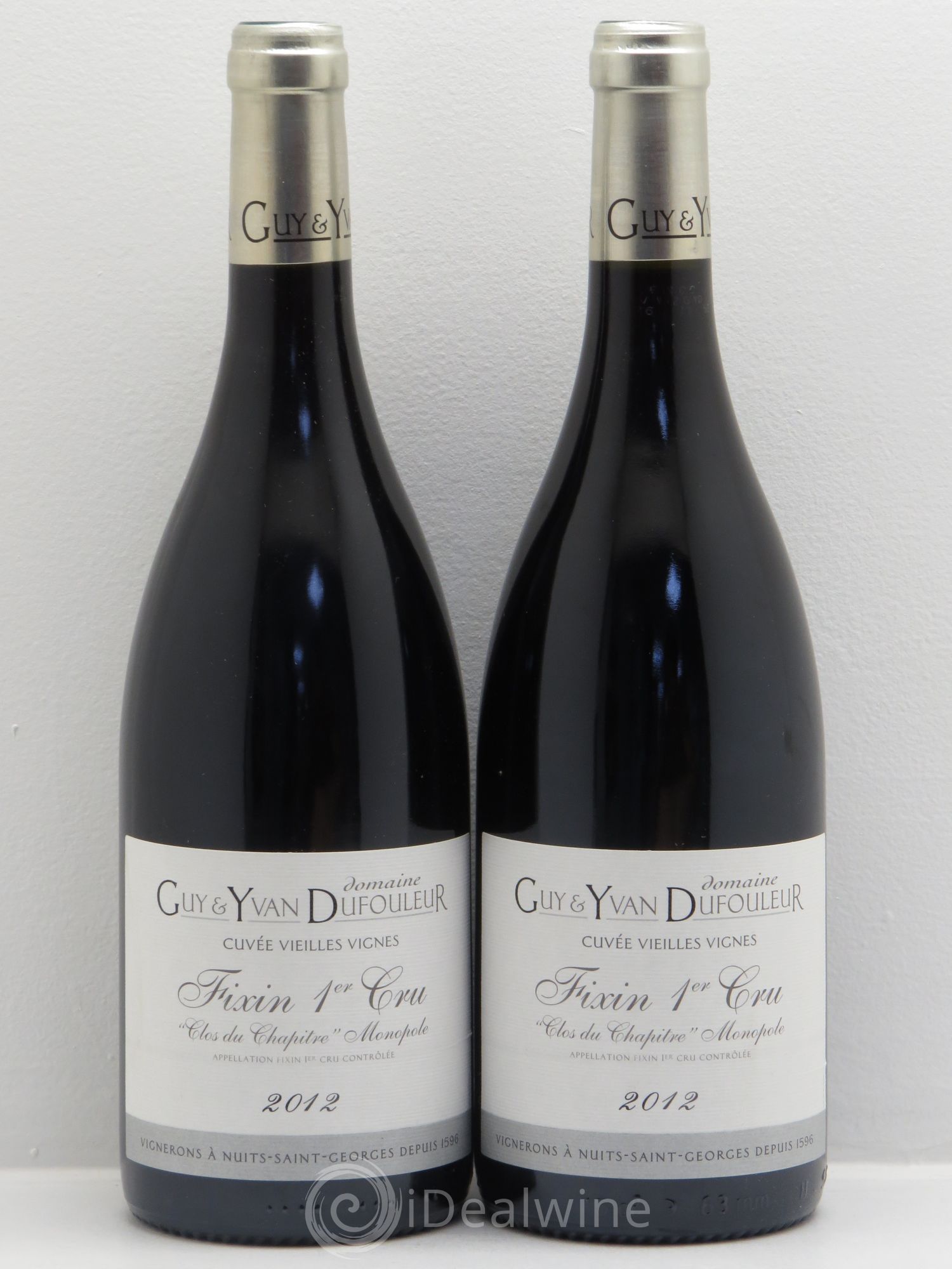 Fixin 1er Cru Cuvée vieilles vignes -Domaine Guy et Ivan Dufouleur 2012 - Posten von 2 Flaschen - 0