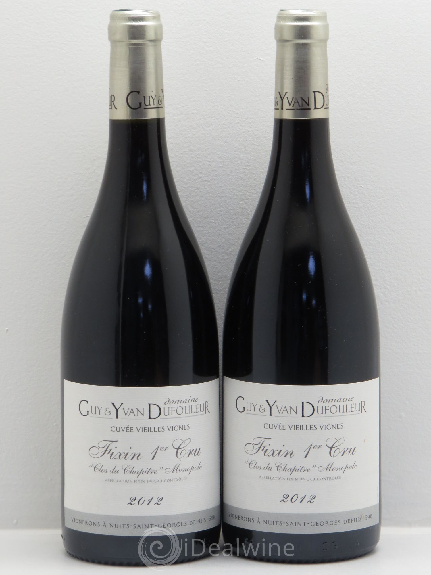 Fixin 1er Cru Cuvée vieilles vignes -Domaine Guy et Ivan Dufouleur 2012 - Posten von 2 Flaschen - 0