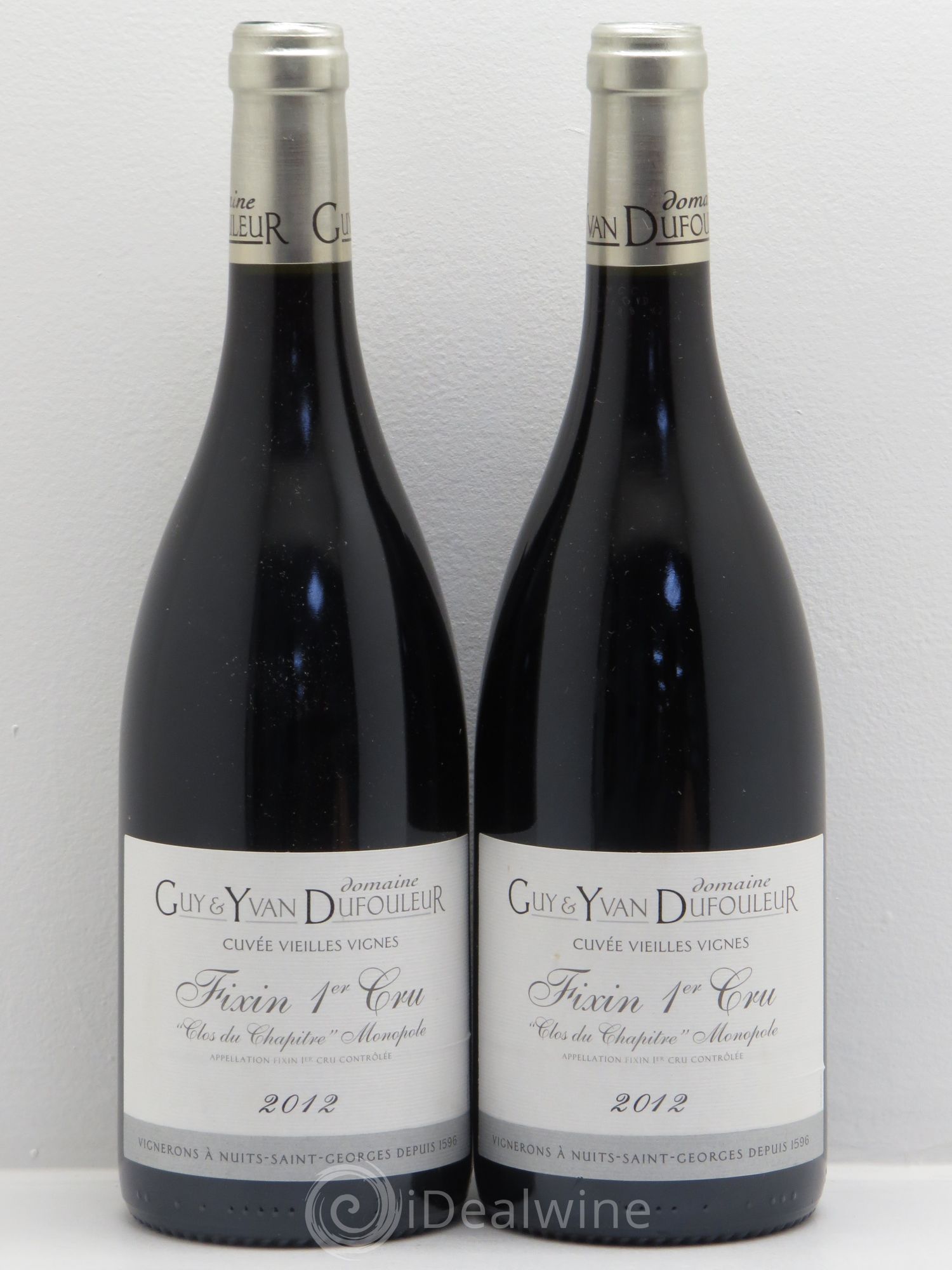 Fixin 1er Cru Cuvée vieilles vignes -Domaine Guy et Ivan Dufouleur 2012 - Posten von 2 Flaschen - 0