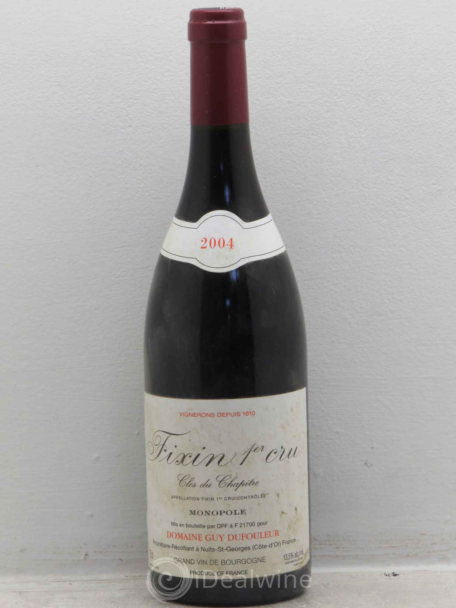 Fixin 1er Cru Guy Dufouleur (sans prix de réserve) 2004 - Posten von 6 Flaschen - 0