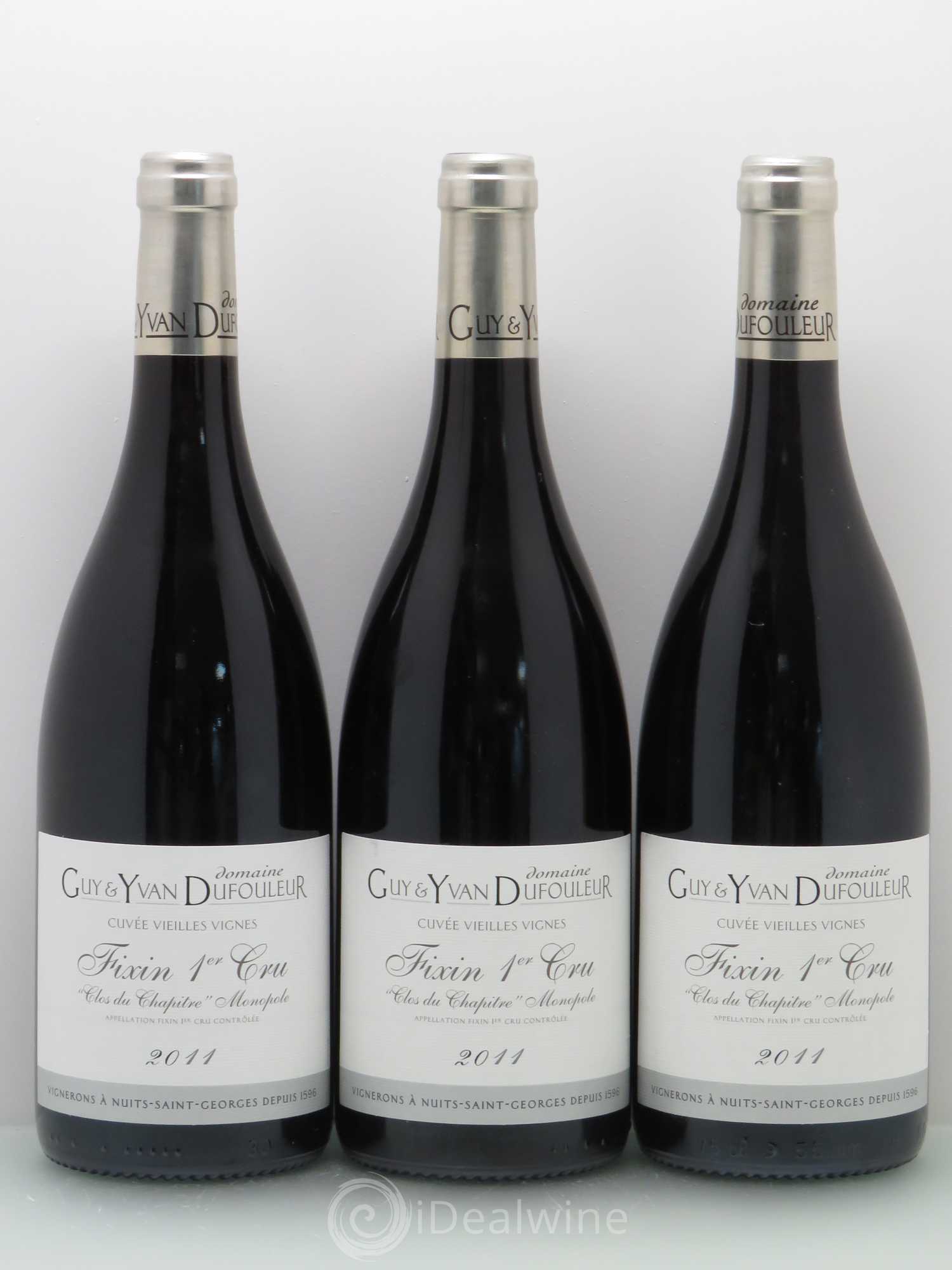 Fixin 1er Cru Clos du Chapitre Vieilles Vignes - Dufouleur 2011 - Posten von 6 Flaschen - 2