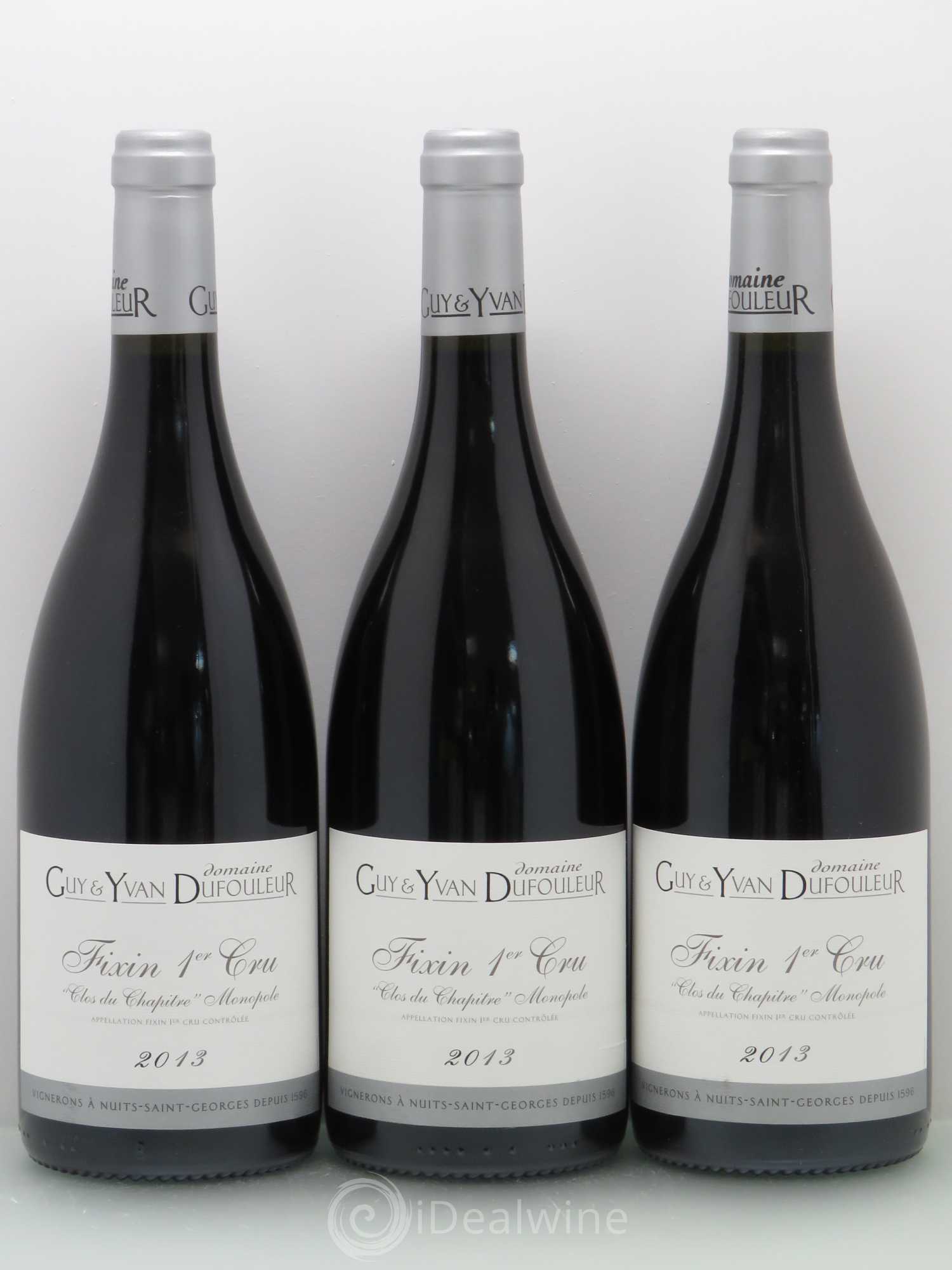 Fixin 1er Cru Clos du Chapitre - Dufouleur 2013 - Posten von 6 Flaschen - 2