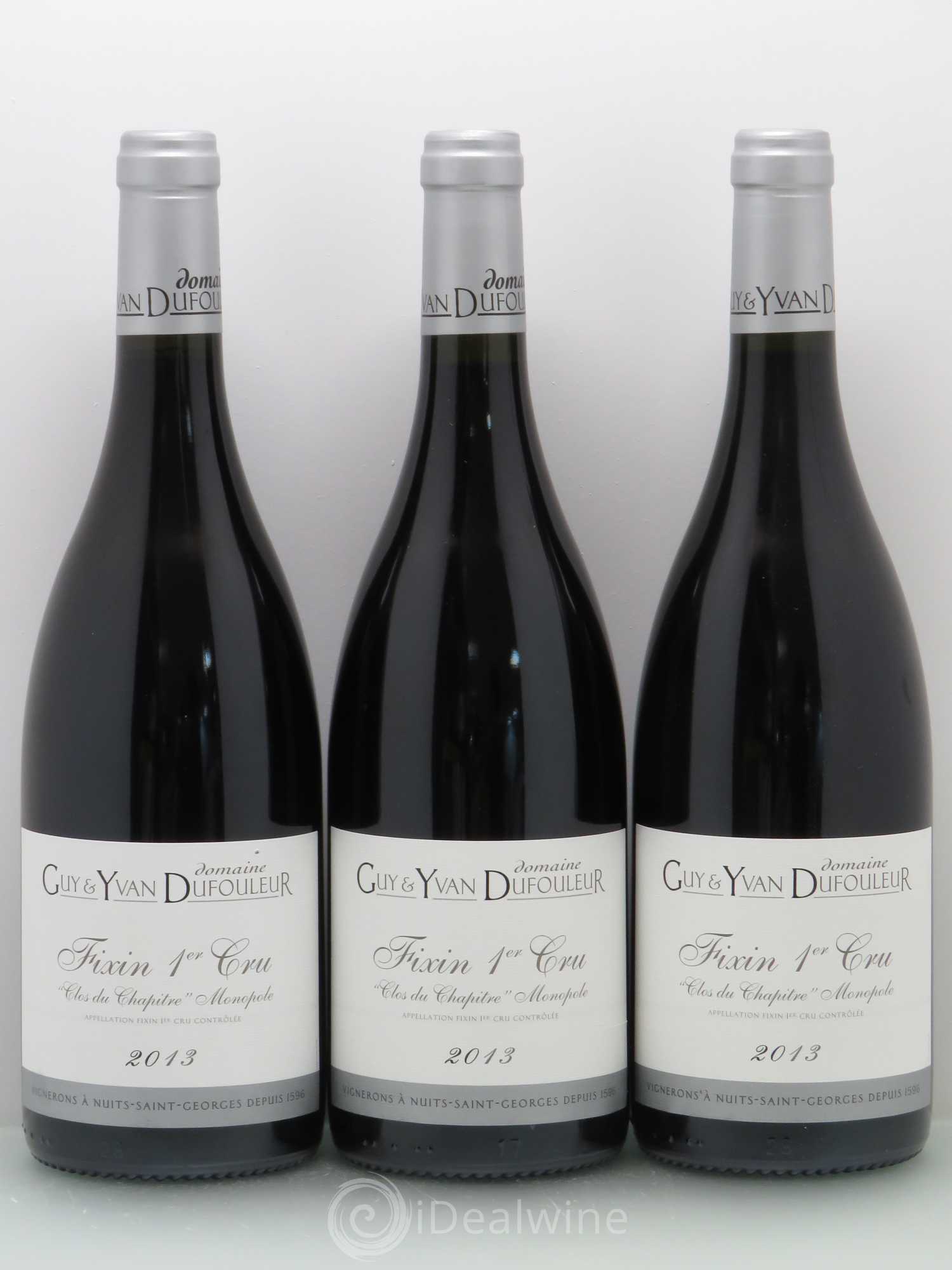 Fixin 1er Cru Clos du Chapitre - Dufouleur 2013 - Posten von 3 Flaschen - 0
