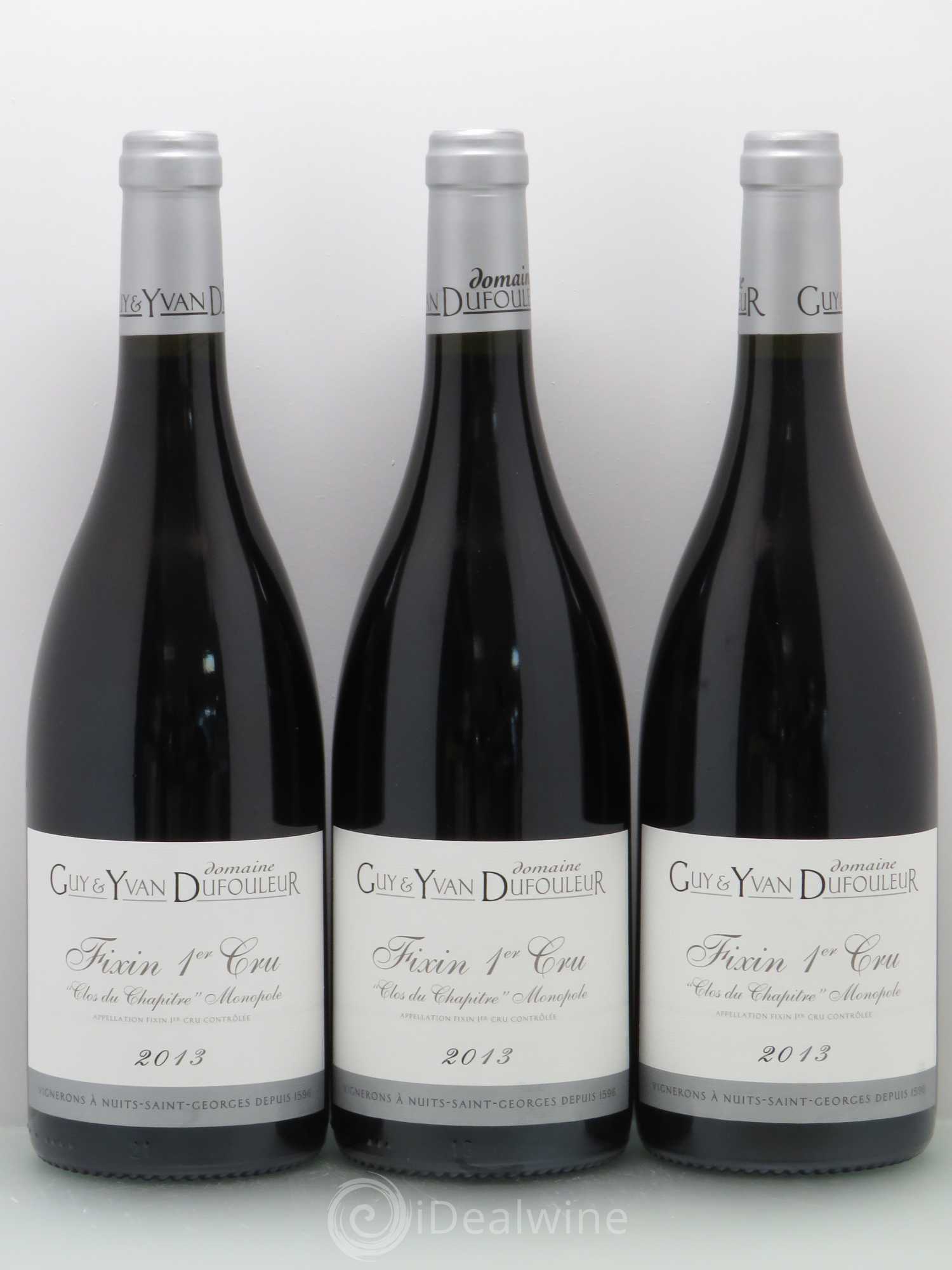 Fixin 1er Cru Clos du Chapitre - Dufouleur 2013 - Posten von 3 Flaschen - 0
