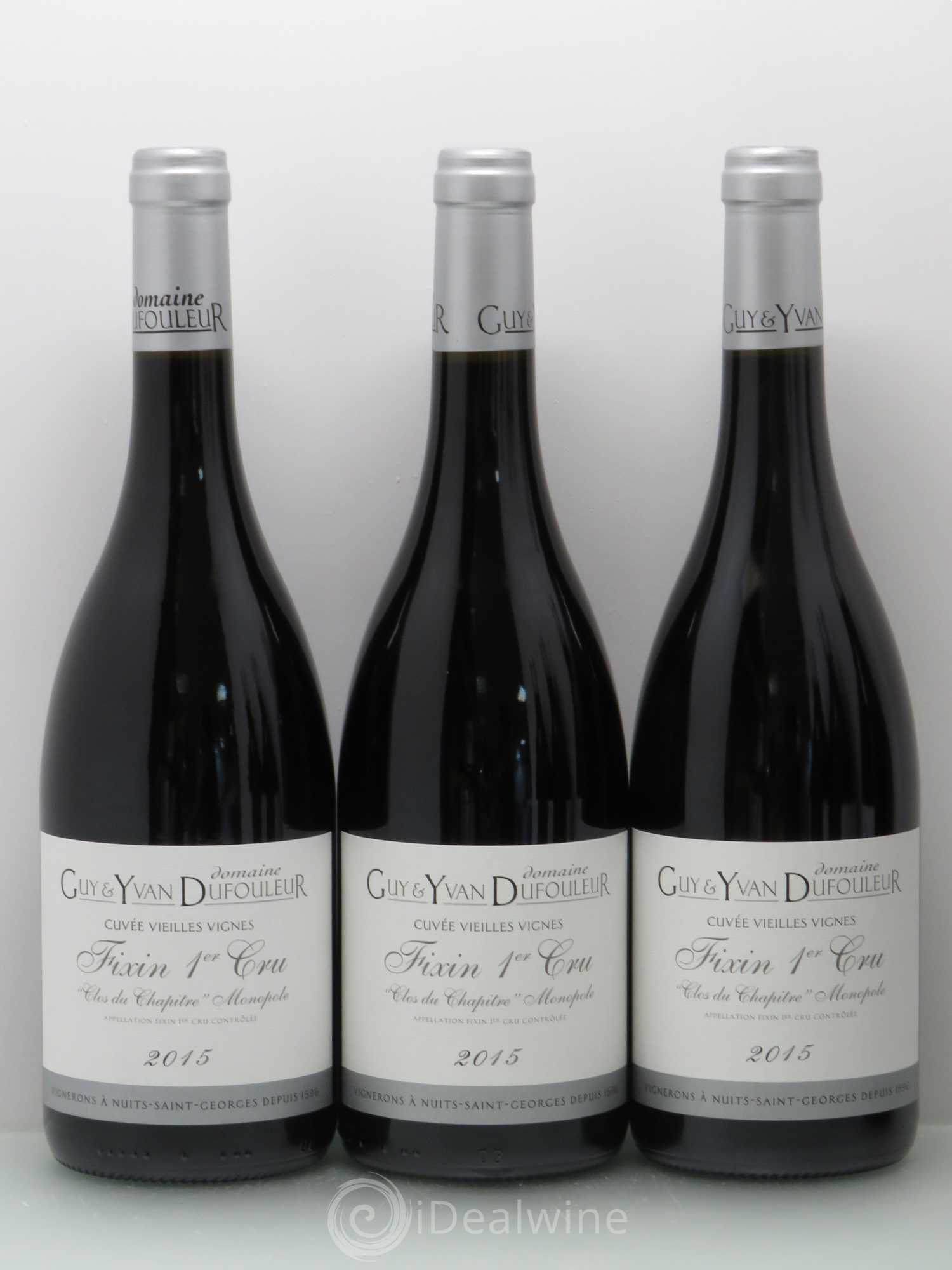 Fixin 1er Cru Clos du Chapitre - Dufouleur 2015 - Posten von 6 Flaschen - 1