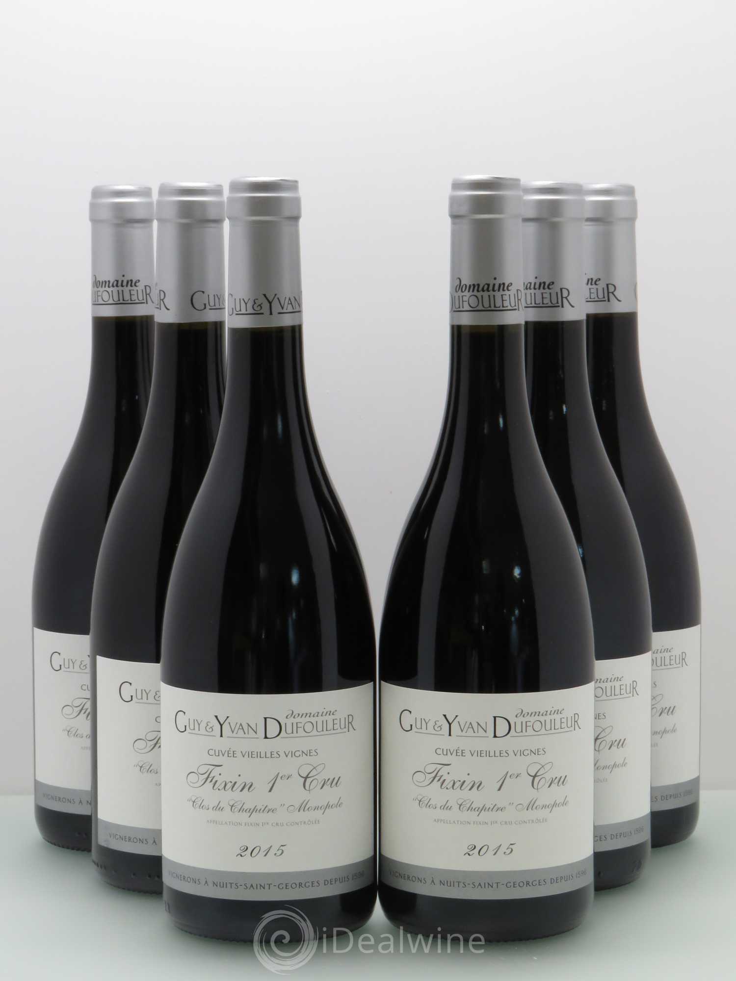 Fixin 1er Cru Clos du Chapitre - Dufouleur 2015 - Posten von 6 Flaschen - 0