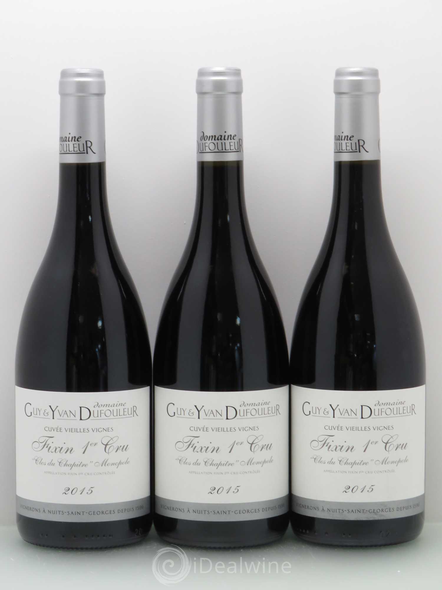 Fixin 1er Cru Clos du Chapitre - Dufouleur 2015 - Posten von 6 Flaschen - 2