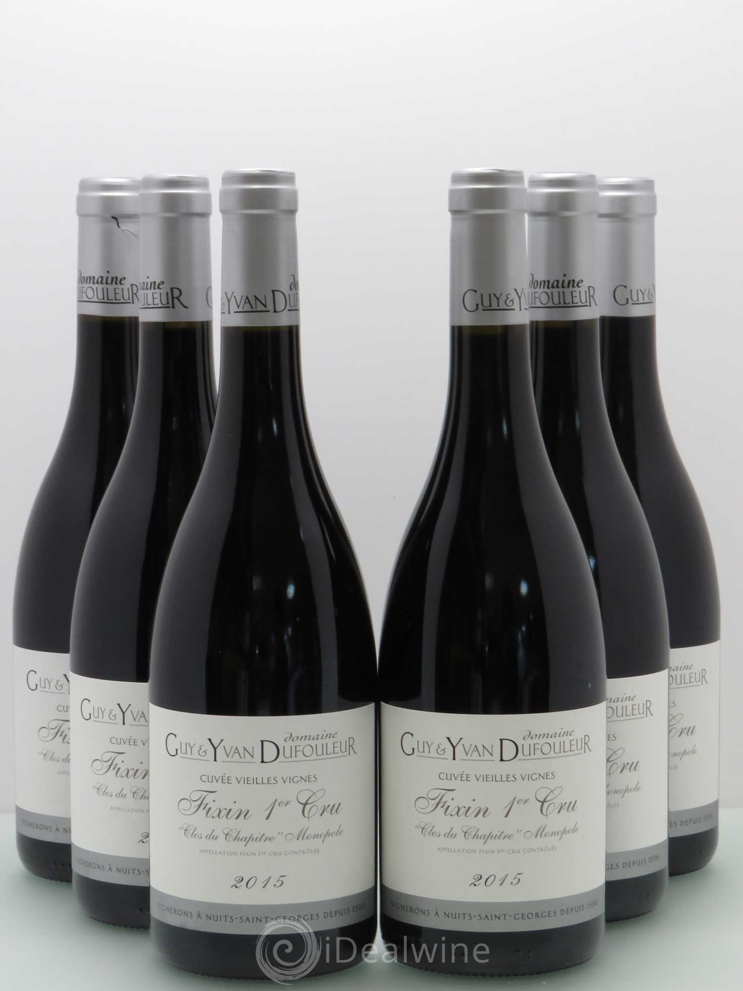 Fixin 1er Cru Clos du Chapitre - Dufouleur 2015 - Posten von 6 Flaschen - 0