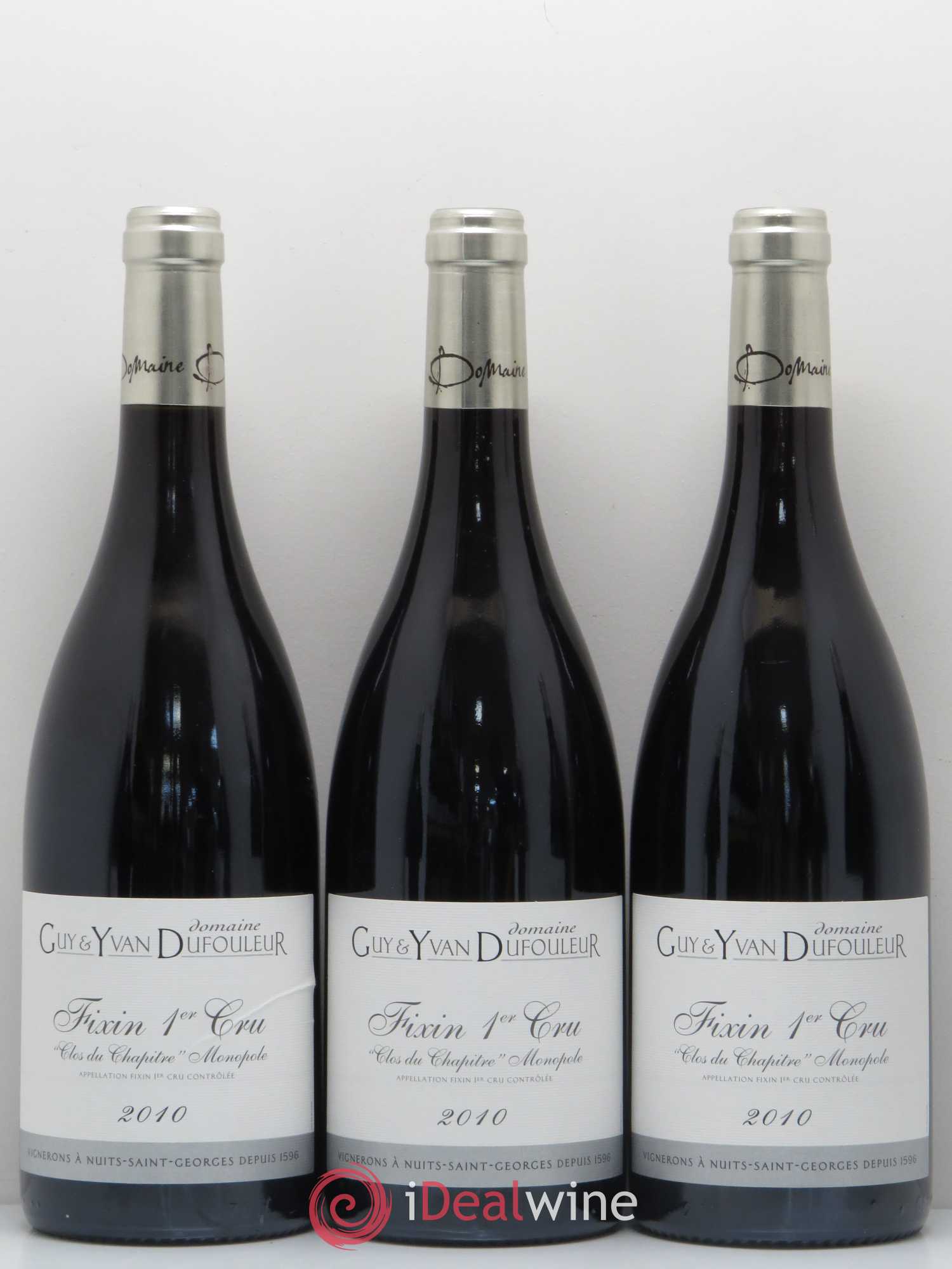 Fixin 1er Cru Clos du Chapitre Domaine Dufouleur 2010 - Posten von 6 Flaschen - 2