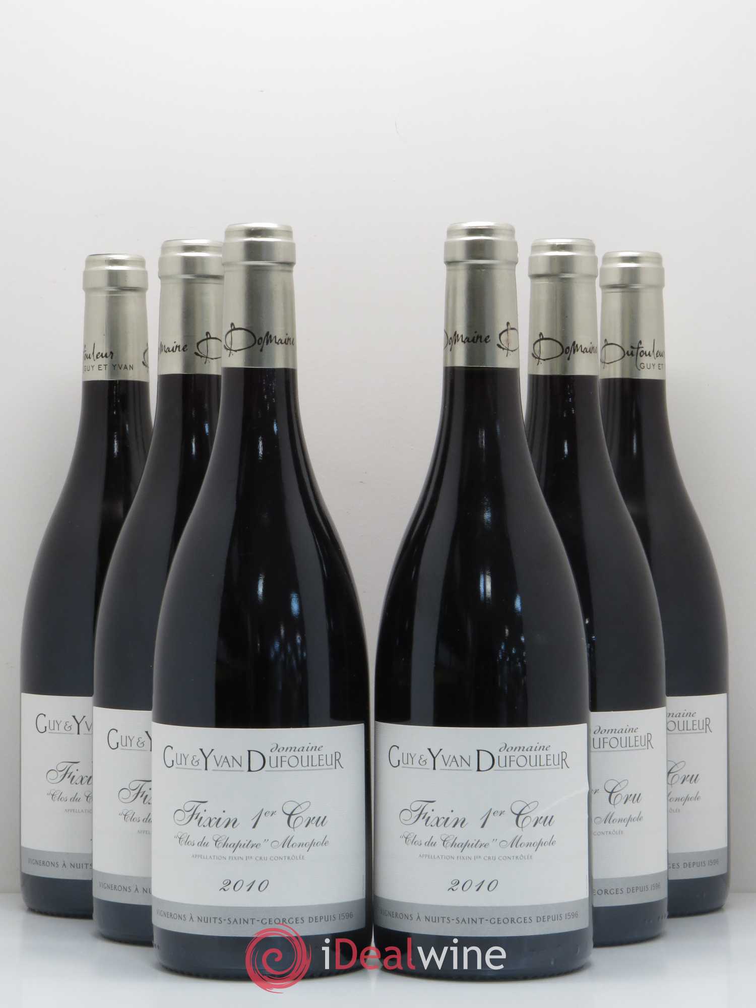 Fixin 1er Cru Clos du Chapitre Domaine Dufouleur 2010 - Posten von 6 Flaschen - 0