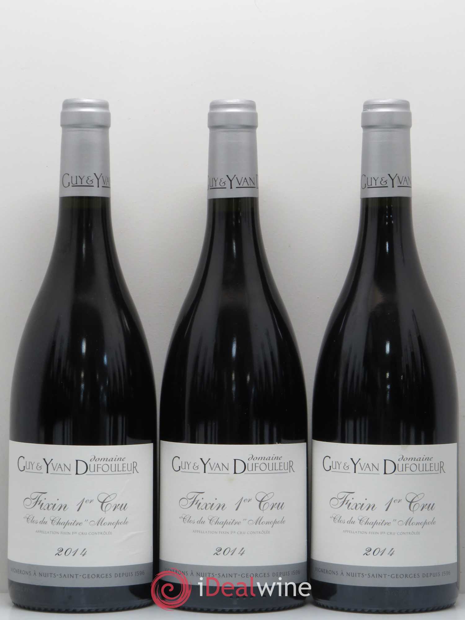 Fixin 1er Cru Clos du Chapitre Domaine Dufouleur 2014 - Posten von 12 Flaschen - 2