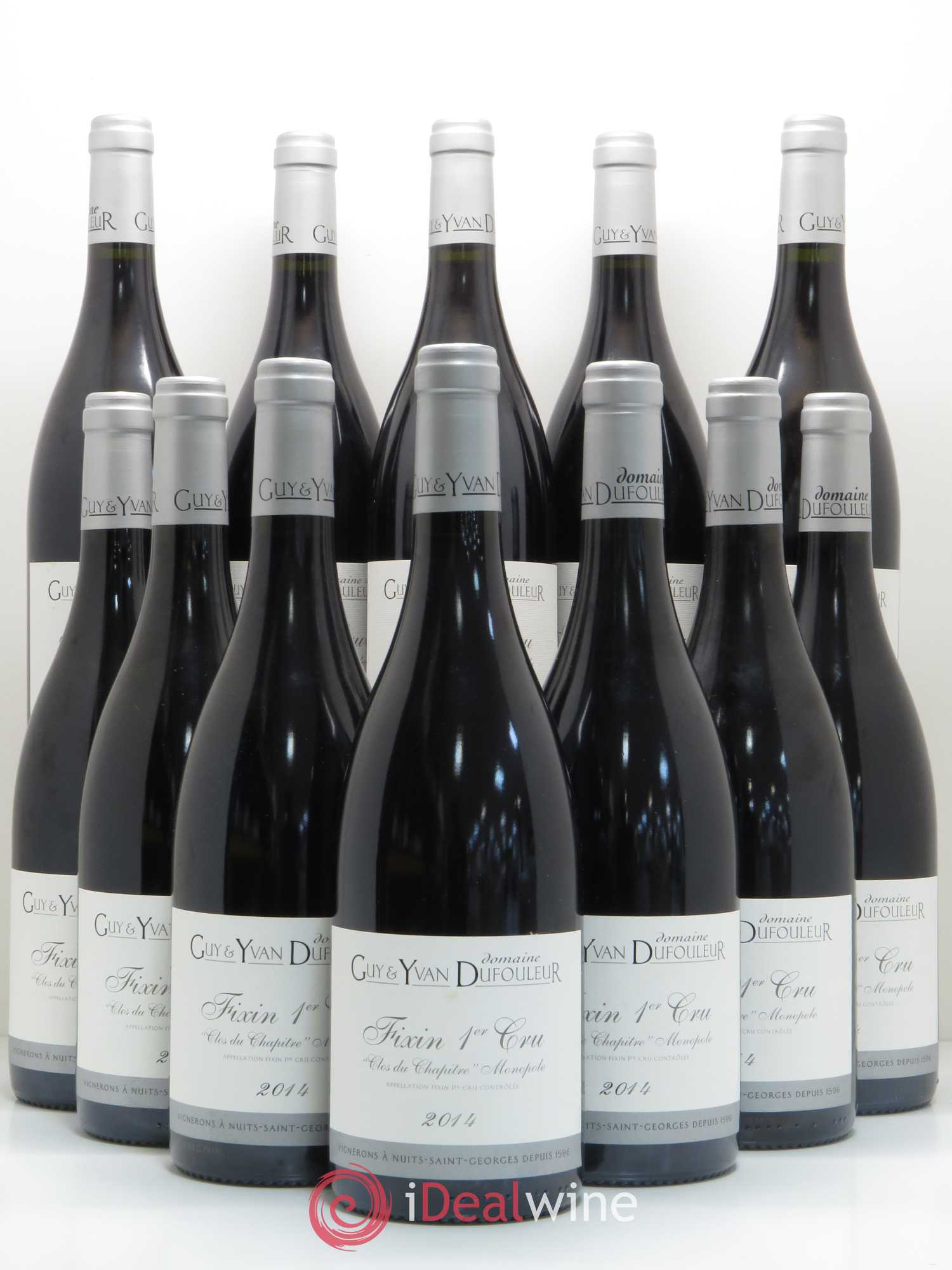 Fixin 1er Cru Clos du Chapitre Domaine Dufouleur 2014 - Posten von 12 Flaschen - 0
