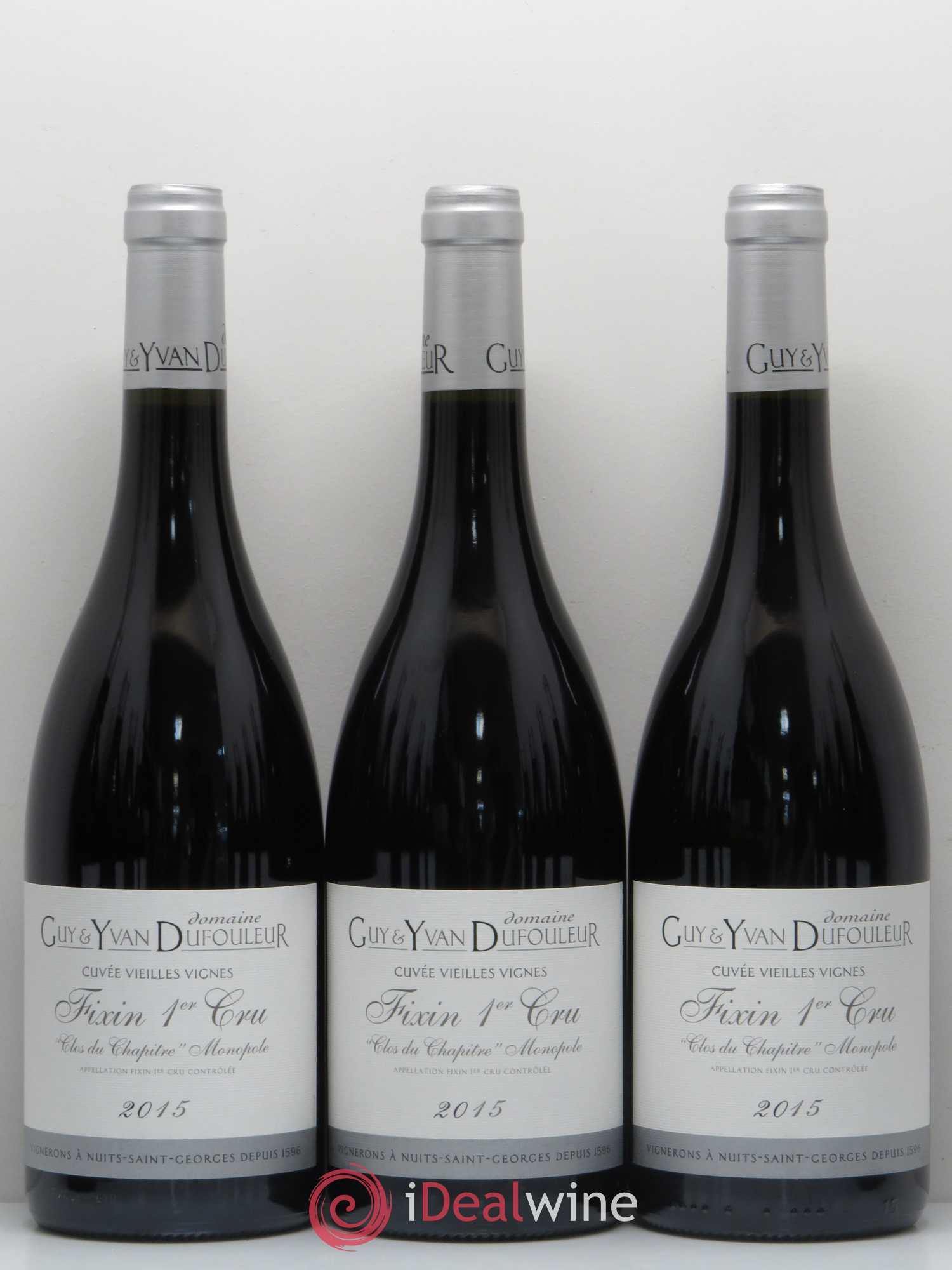 Fixin 1er Cru Clos du Chapitre Vieilles vignes Domaine Dufouleur 2015 - Posten von 12 Flaschen - 1