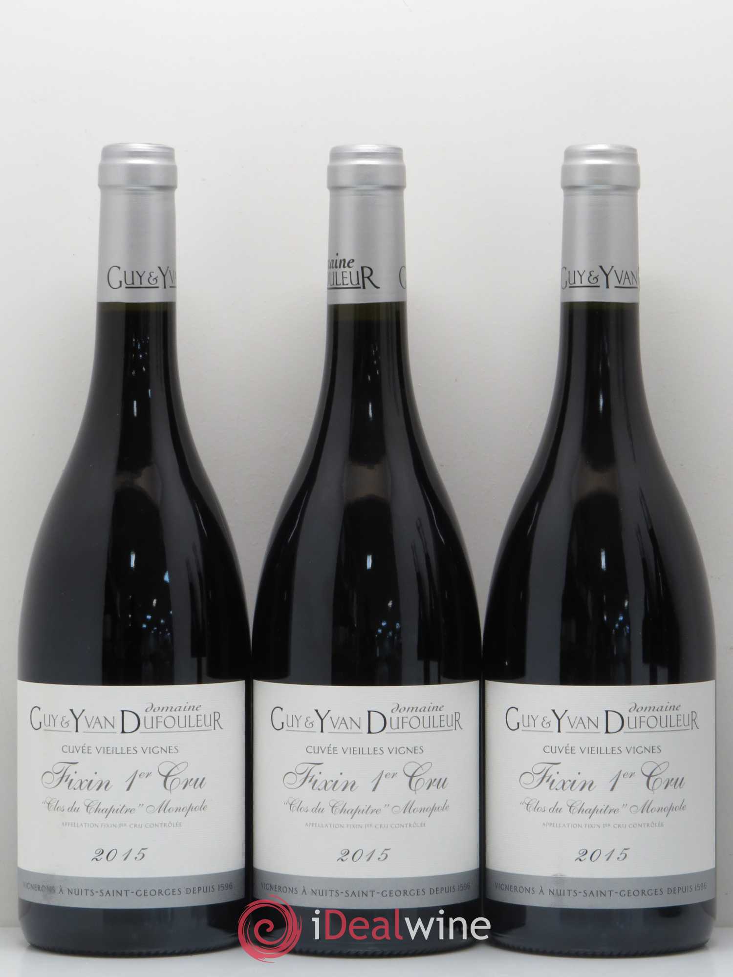 Fixin 1er Cru Clos du Chapitre Vieilles vignes Domaine Dufouleur 2015 - Posten von 12 Flaschen - 3