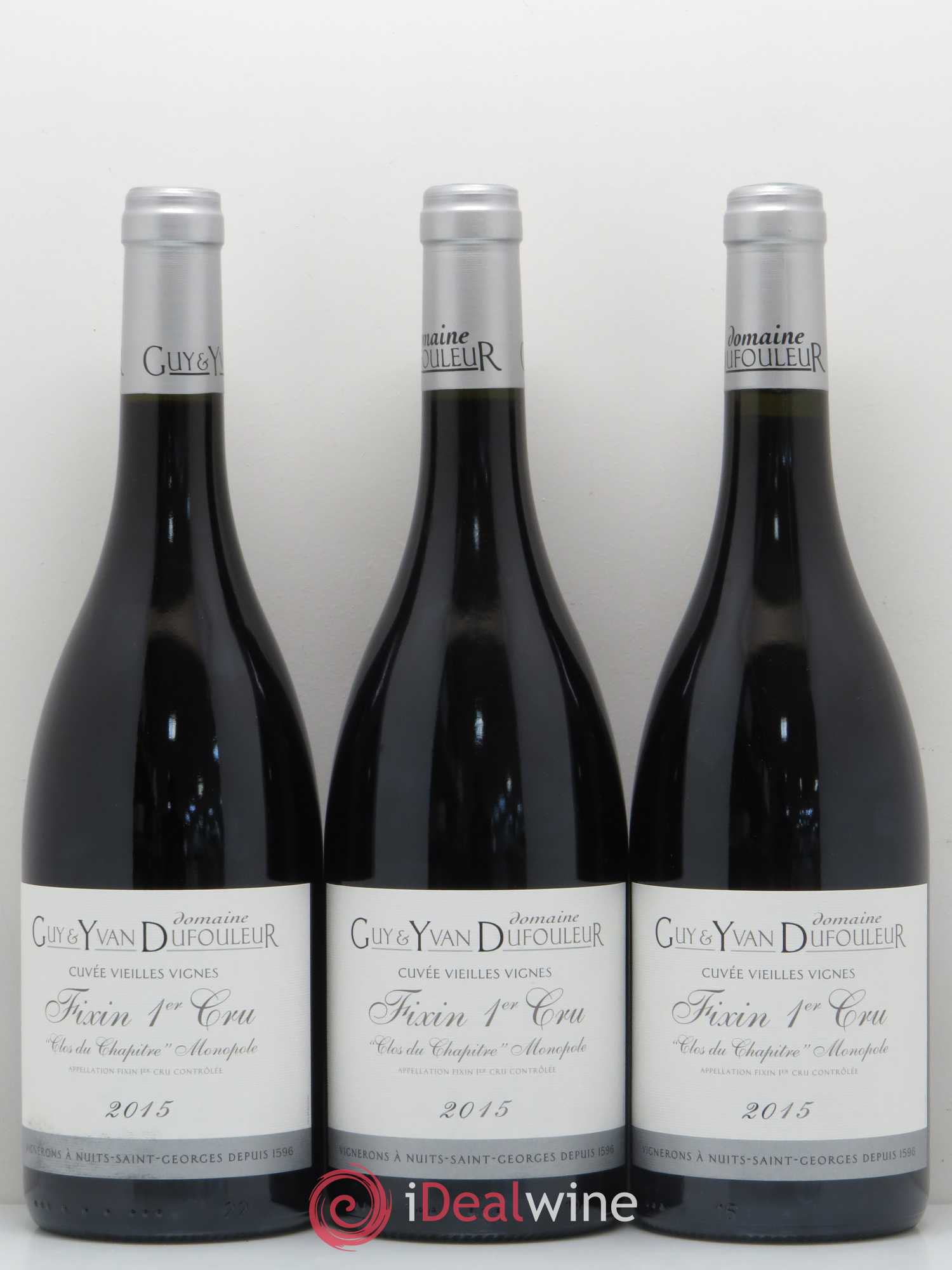 Fixin 1er Cru Clos du Chapitre Vieilles vignes Domaine Dufouleur 2015 - Posten von 12 Flaschen - 4