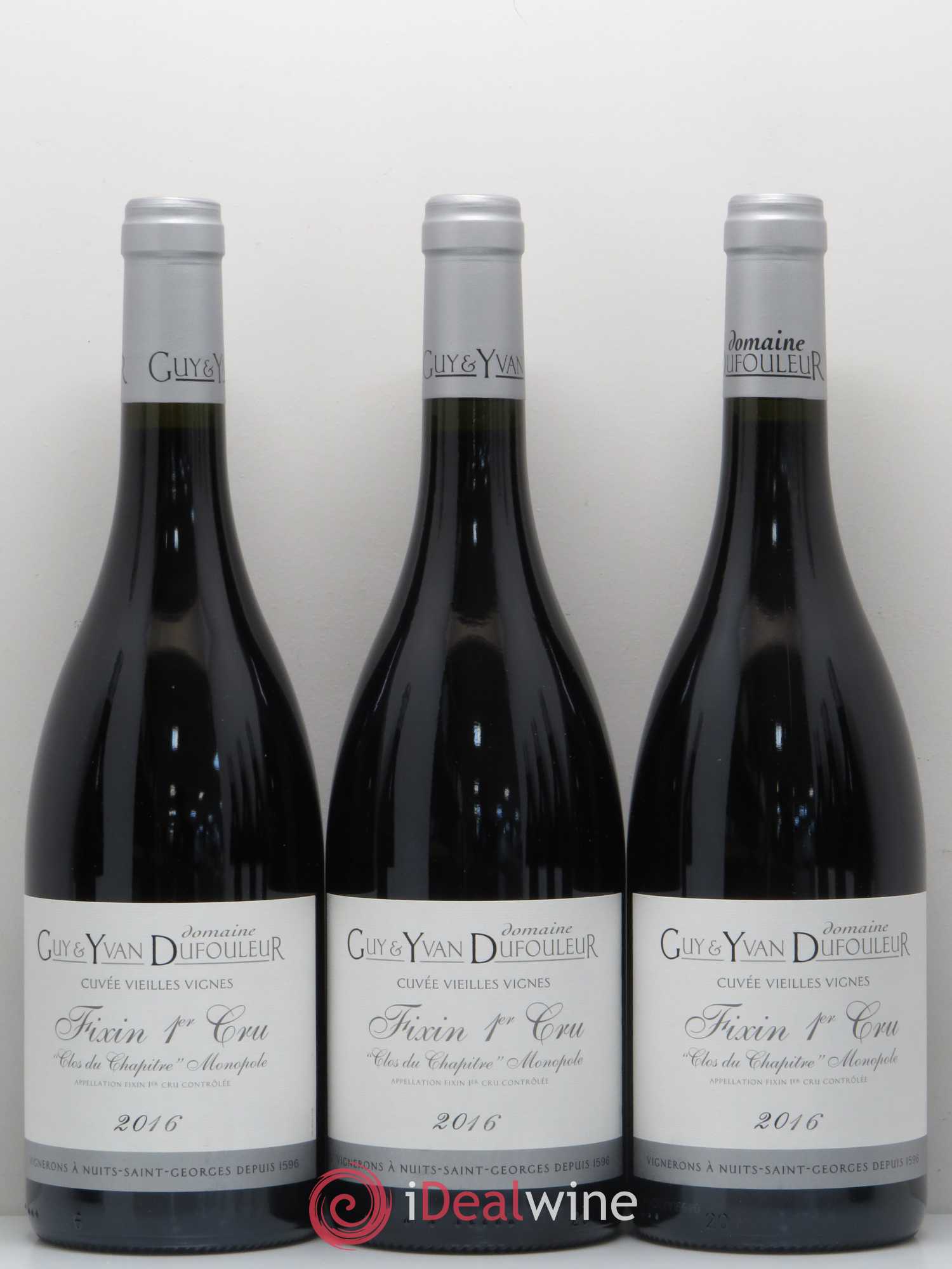 Fixin 1er Cru Clos du Chapitre Vieilles vignes Domaine Dufouleur 2016 - Posten von 12 Flaschen - 2