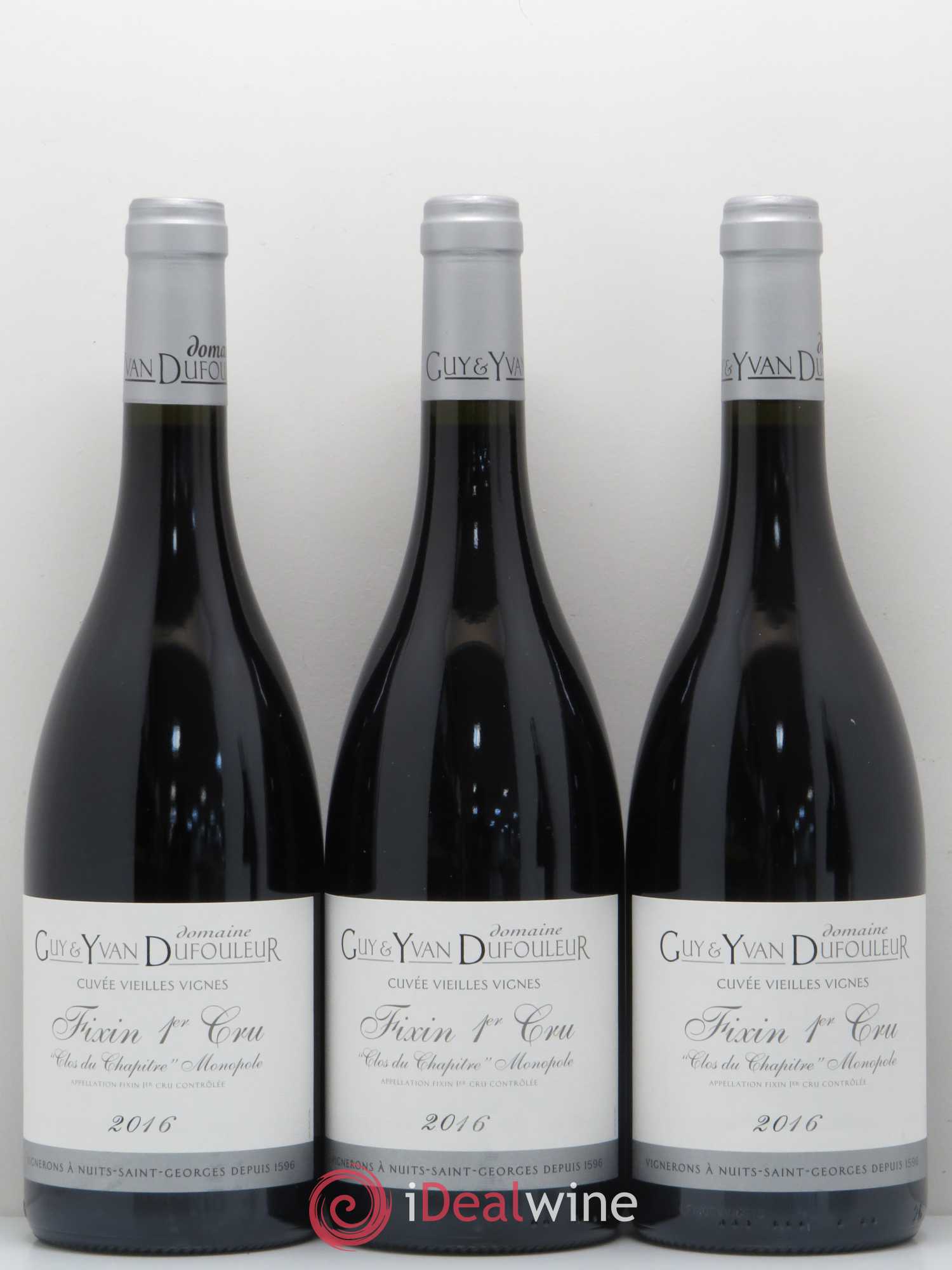 Fixin 1er Cru Clos du Chapitre Vieilles vignes Domaine Dufouleur 2016 - Posten von 12 Flaschen - 3