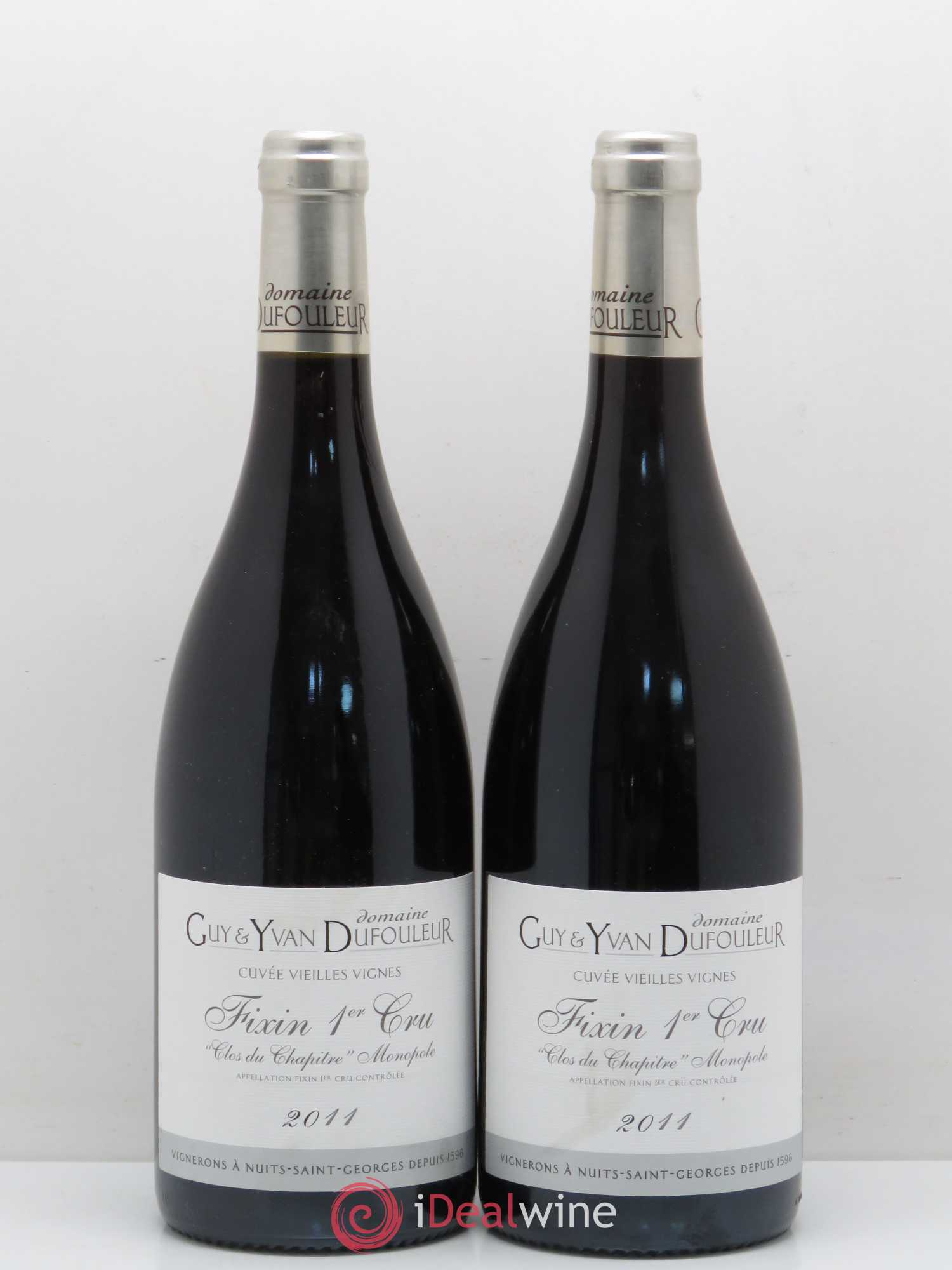 Fixin 1er Cru Clos du Chapitre Vieilles vignes Domaine Dufouleur 2011 - Posten von 2 Flaschen - 0