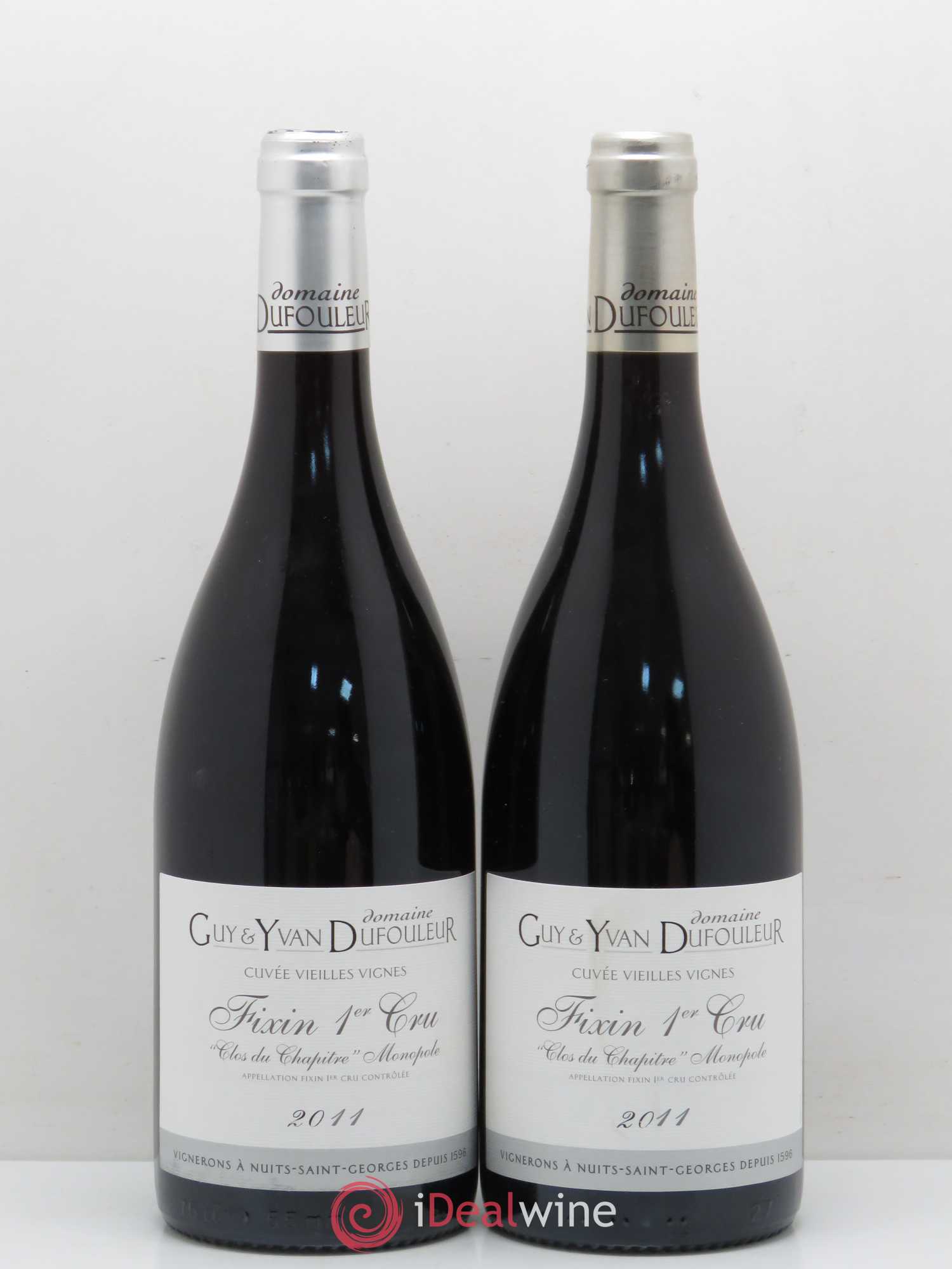 Fixin 1er Cru Clos du Chapitre Vieilles vignes Domaine Dufouleur 2011 - Posten von 2 Flaschen - 0