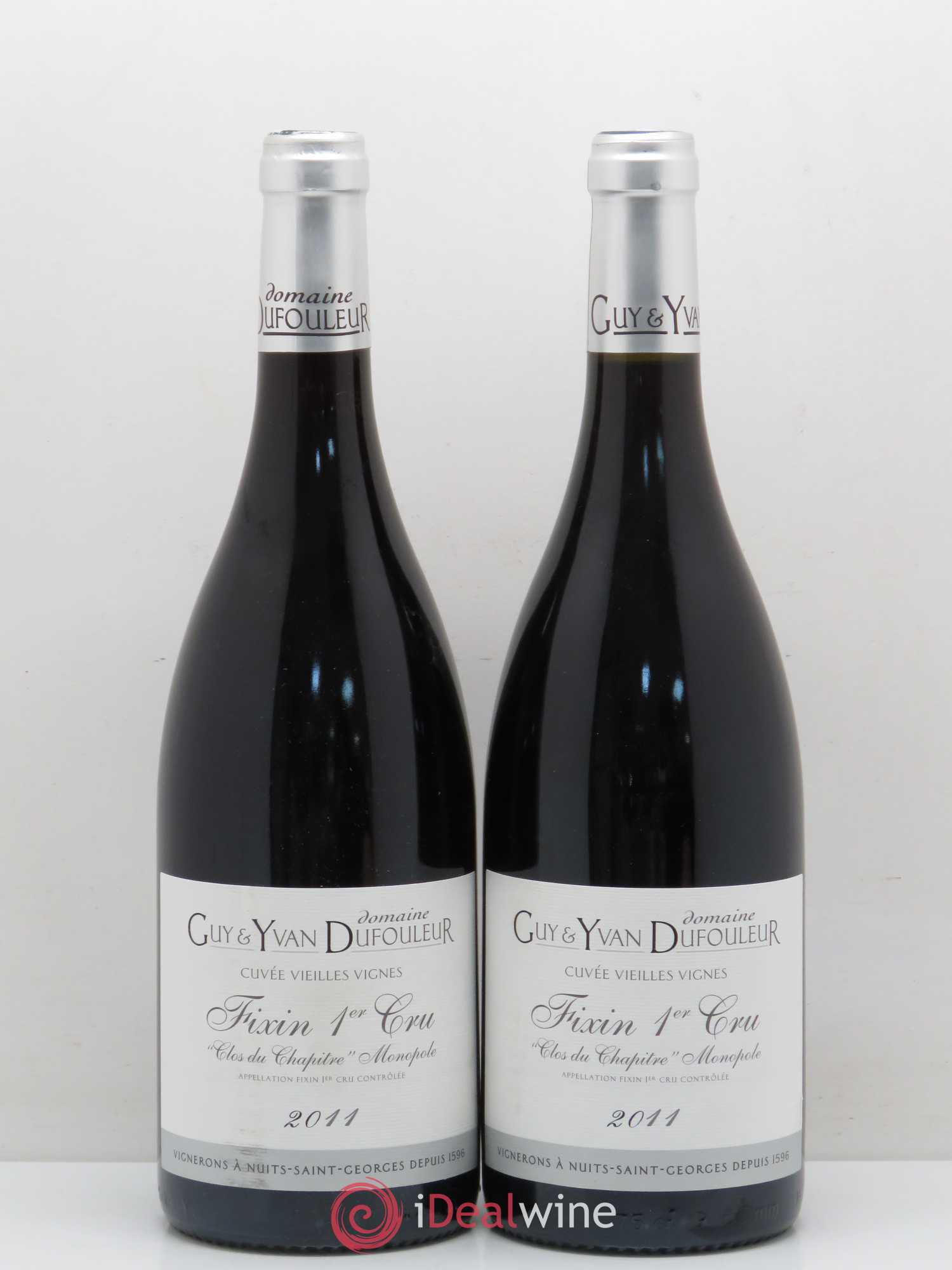 Fixin 1er Cru Clos du Chapitre Vieilles vignes Domaine Dufouleur 2011 - Posten von 2 Flaschen - 0