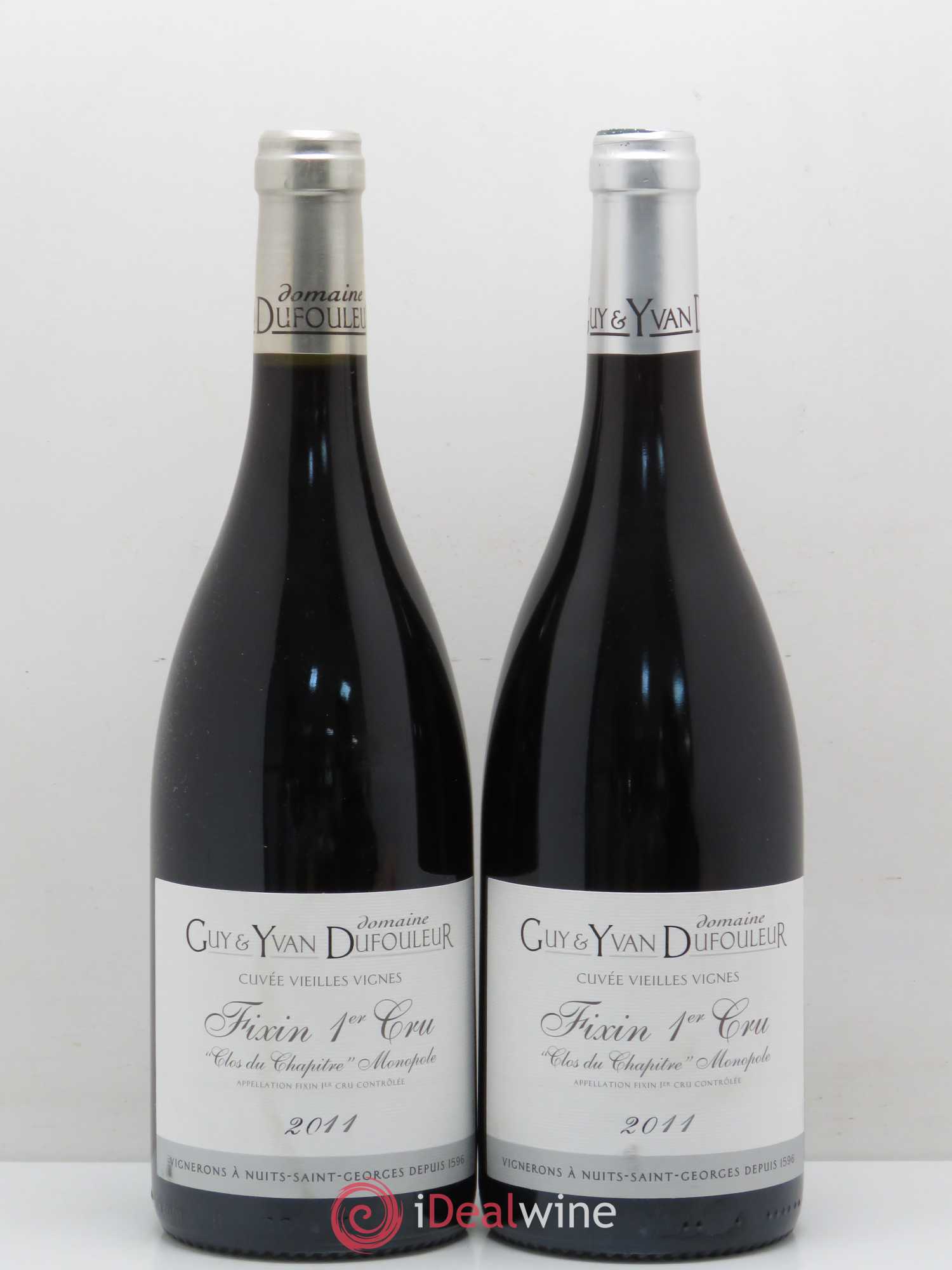 Fixin 1er Cru Clos du Chapitre Vieilles vignes Domaine Dufouleur 2011 - Posten von 2 Flaschen - 0