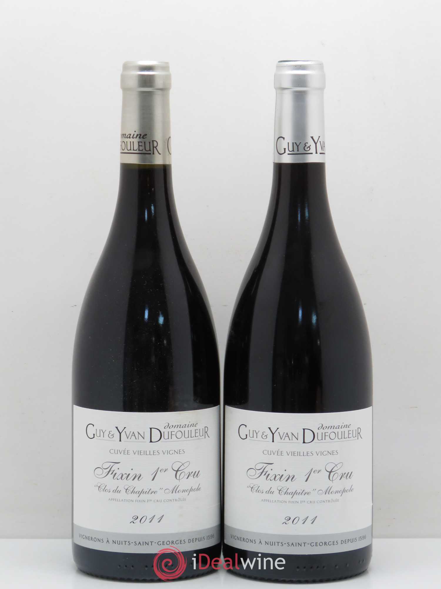Fixin 1er Cru Clos du Chapitre Vieilles vignes Domaine Dufouleur 2011 - Posten von 2 Flaschen - 0