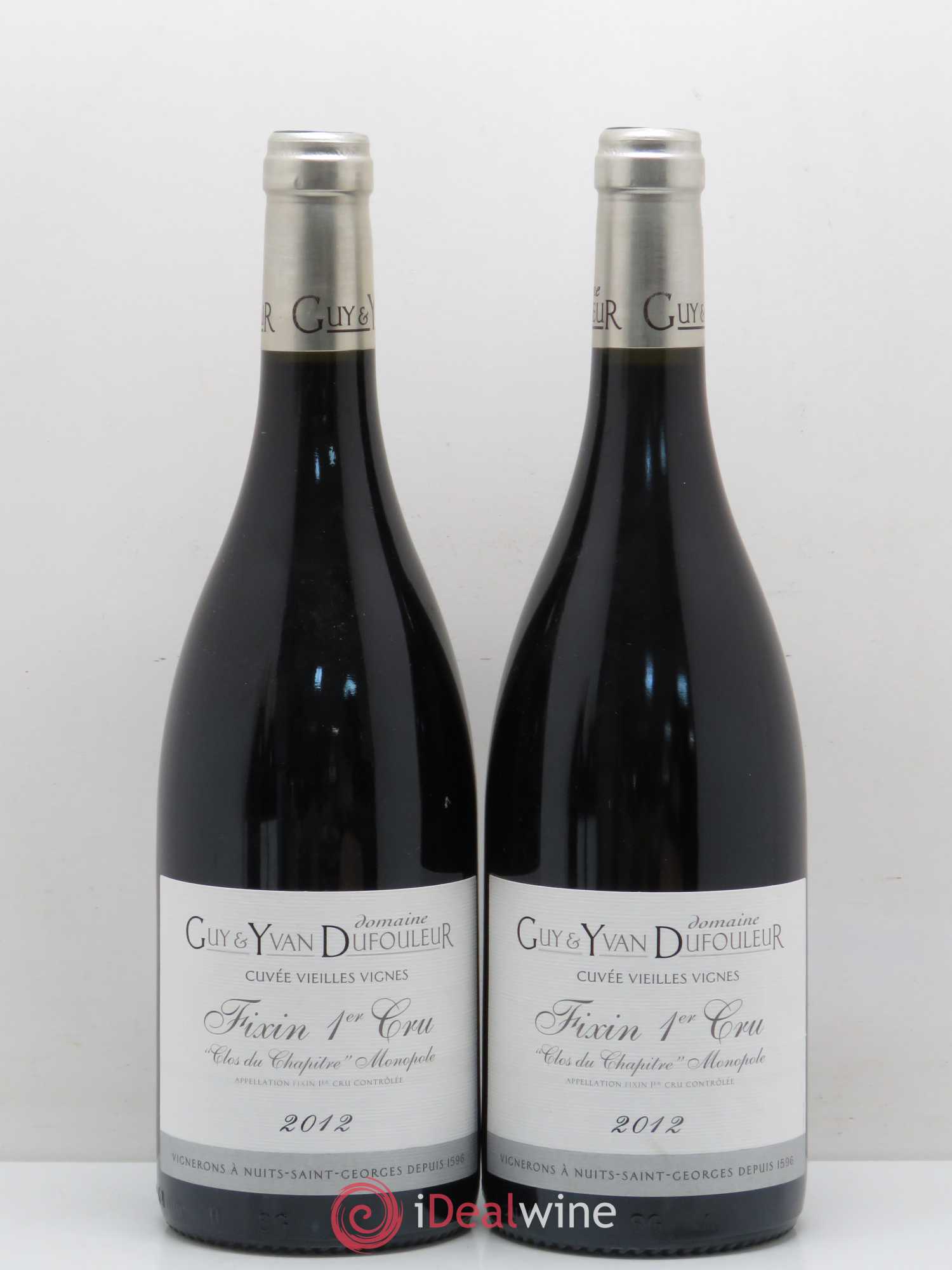 Fixin 1er Cru Clos du Chapitre Vieilles vignes Domaine Dufouleur 2012 - Posten von 2 Flaschen - 0