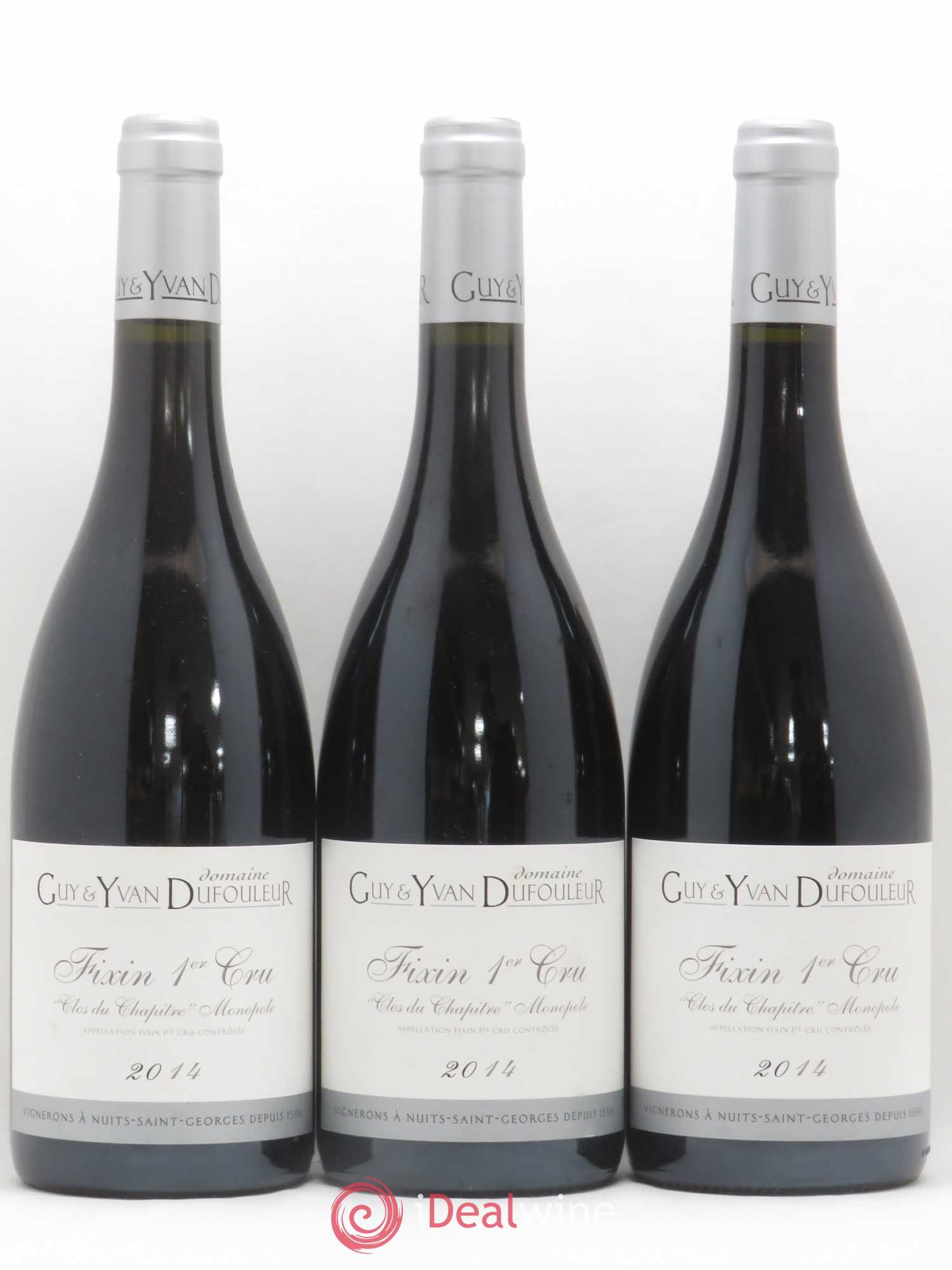 Fixin 1er Cru Clos du Chapître Domaine Guy et Yvan Dufouleur 2014 - Posten von 3 Flaschen - 0