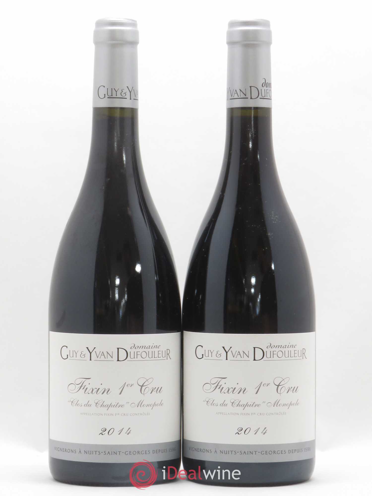 Fixin 1er Cru Clos du Chapître Domaine Guy et Yvan Dufouleur 2014 - Posten von 2 Flaschen - 0