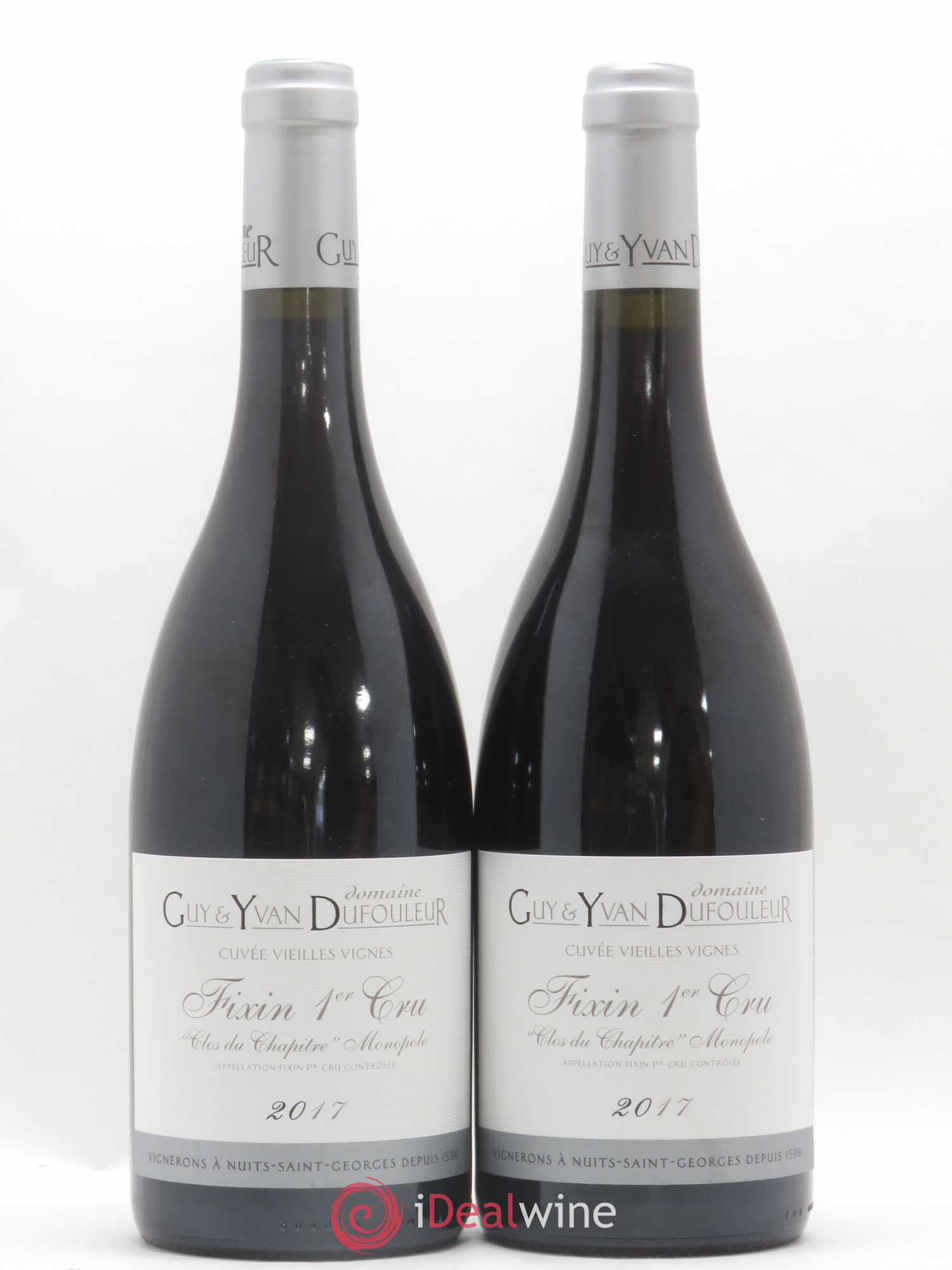 Fixin 1er Cru Clos du Chapître Vieilles vignes Domaine Guy et Yvan Dufouleur 2017 - Posten von 2 Flaschen - 0
