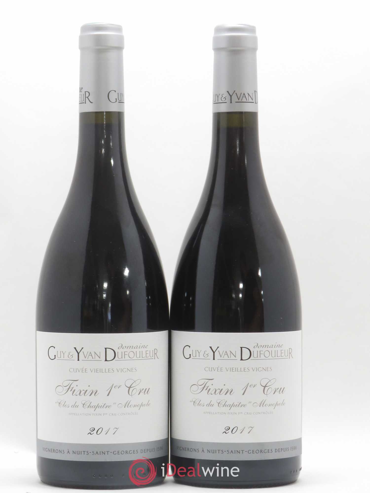 Fixin 1er Cru Clos du Chapître Vieilles vignes Domaine Guy et Yvan Dufouleur 2017 - Posten von 2 Flaschen - 0