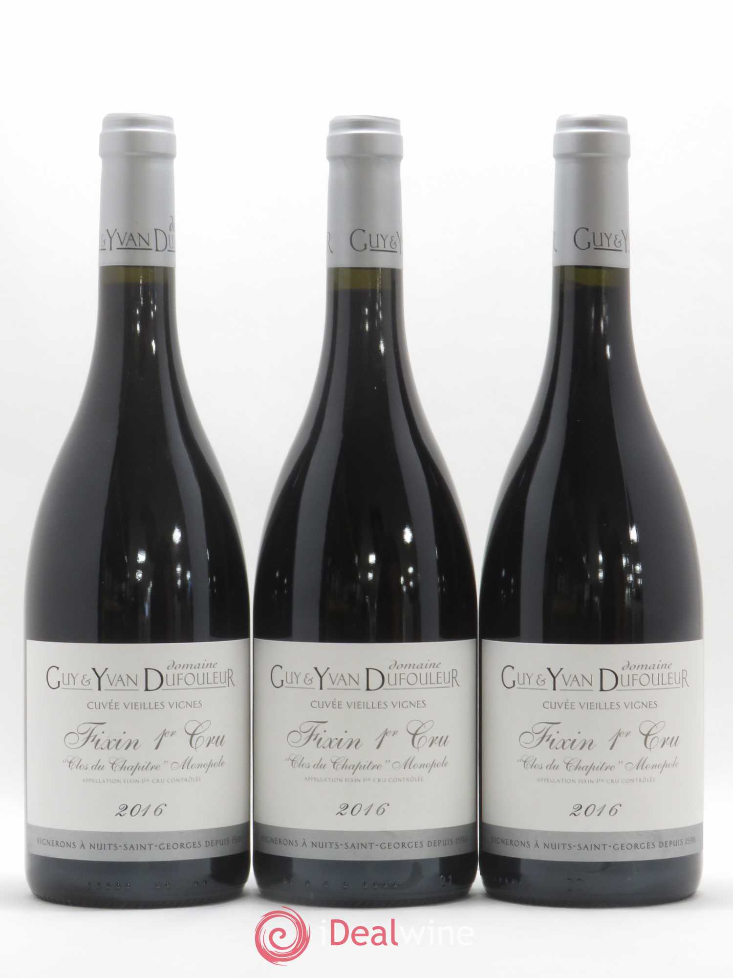 Fixin 1er Cru Clos du Chapître Vieilles vignes Domaine Guy et Yvan Dufouleur 2016 - Lot de 6 bouteilles - 1