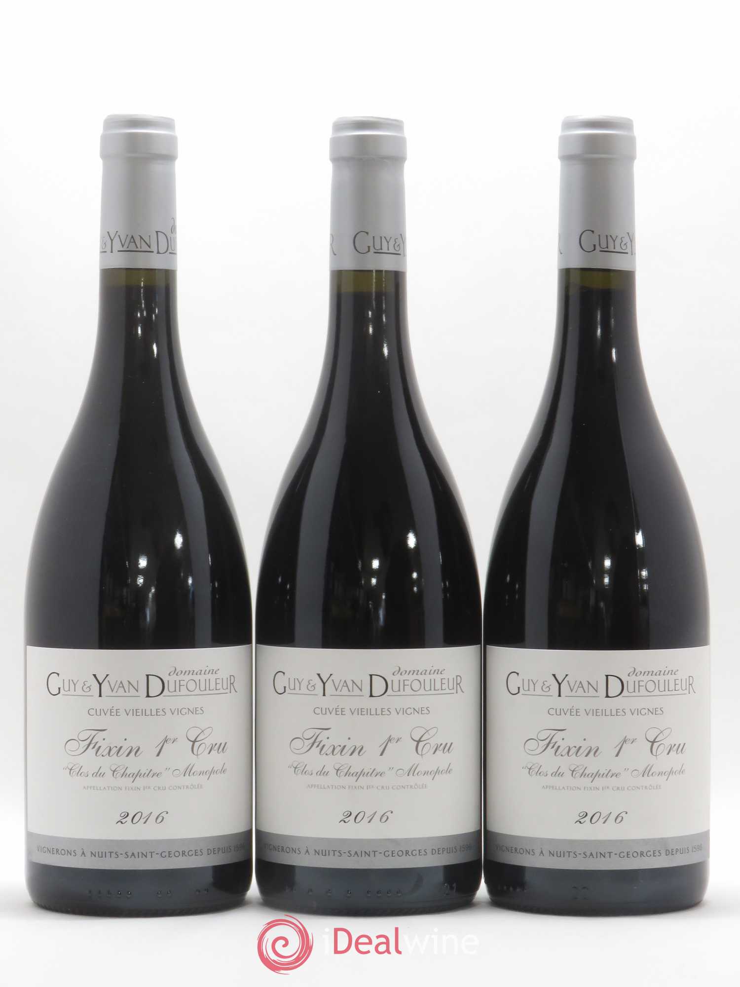 Fixin 1er Cru Clos du Chapître Vieilles vignes Domaine Guy et Yvan Dufouleur 2016 - Lot de 6 bouteilles - 2