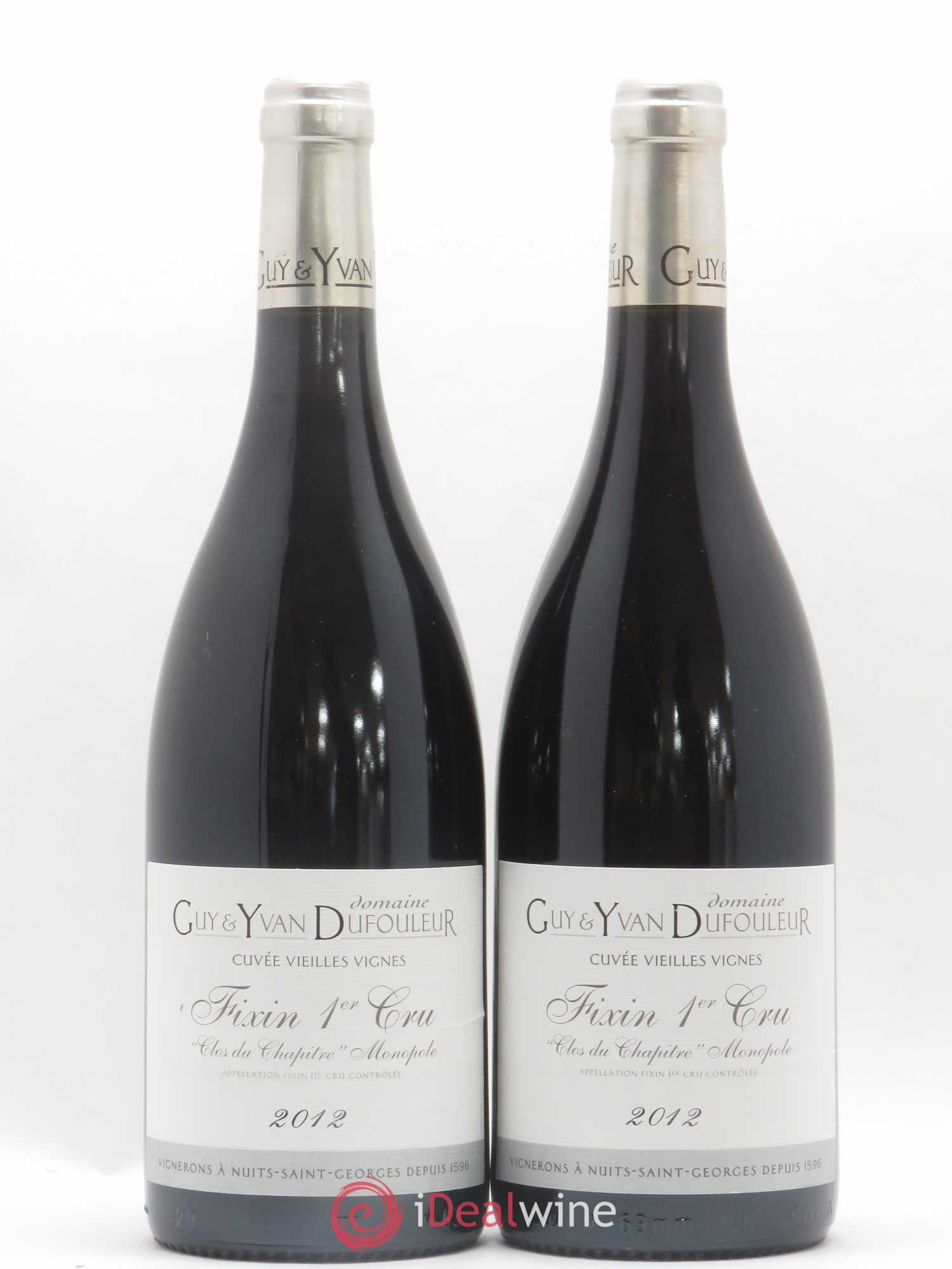 Fixin 1er Cru Clos du Chapître Domaine Guy et Yvan Dufouleur 2012 - Posten von 2 Flaschen - 0