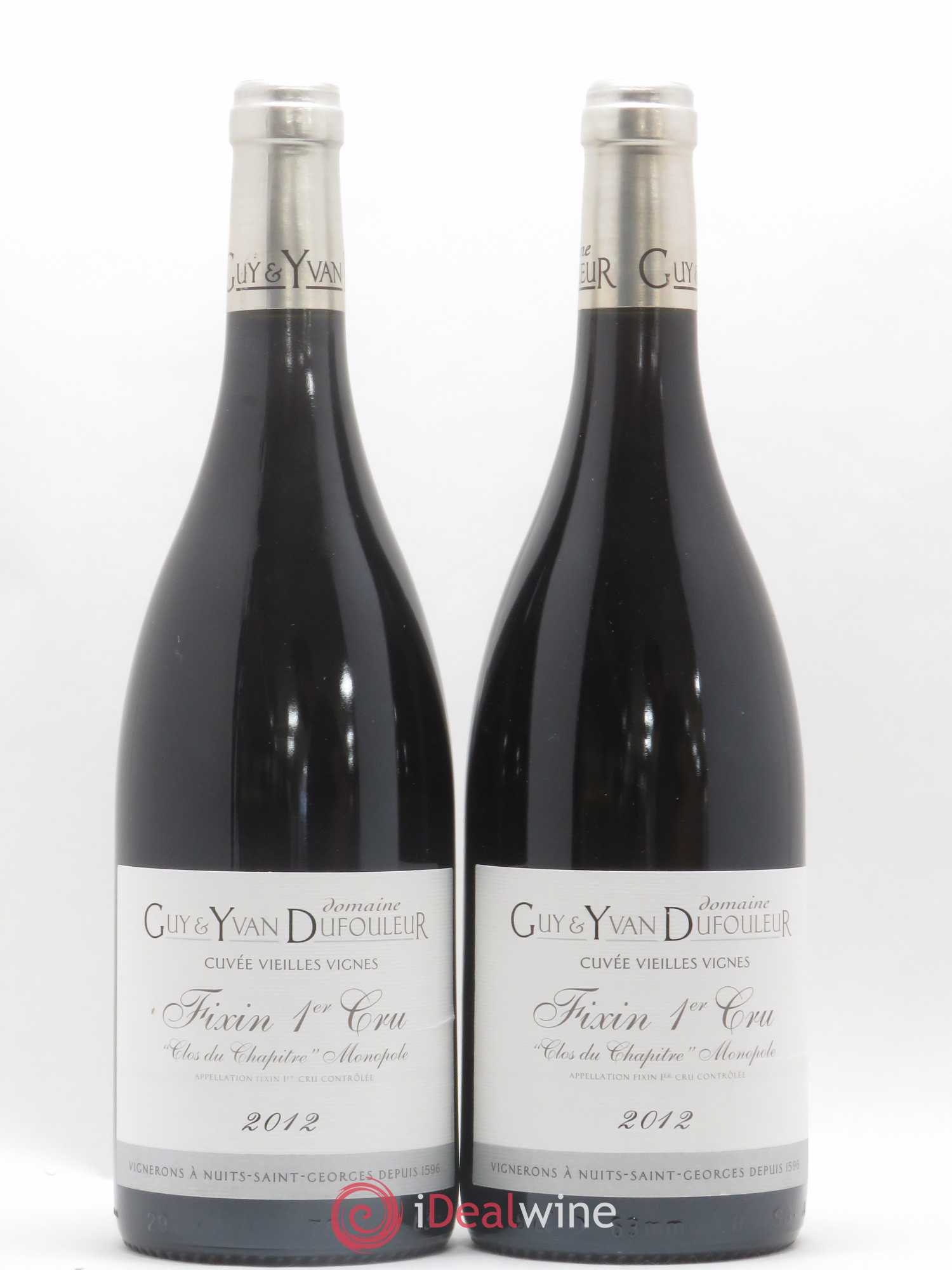 Fixin 1er Cru Clos du Chapître Domaine Guy et Yvan Dufouleur 2012 - Posten von 2 Flaschen - 0