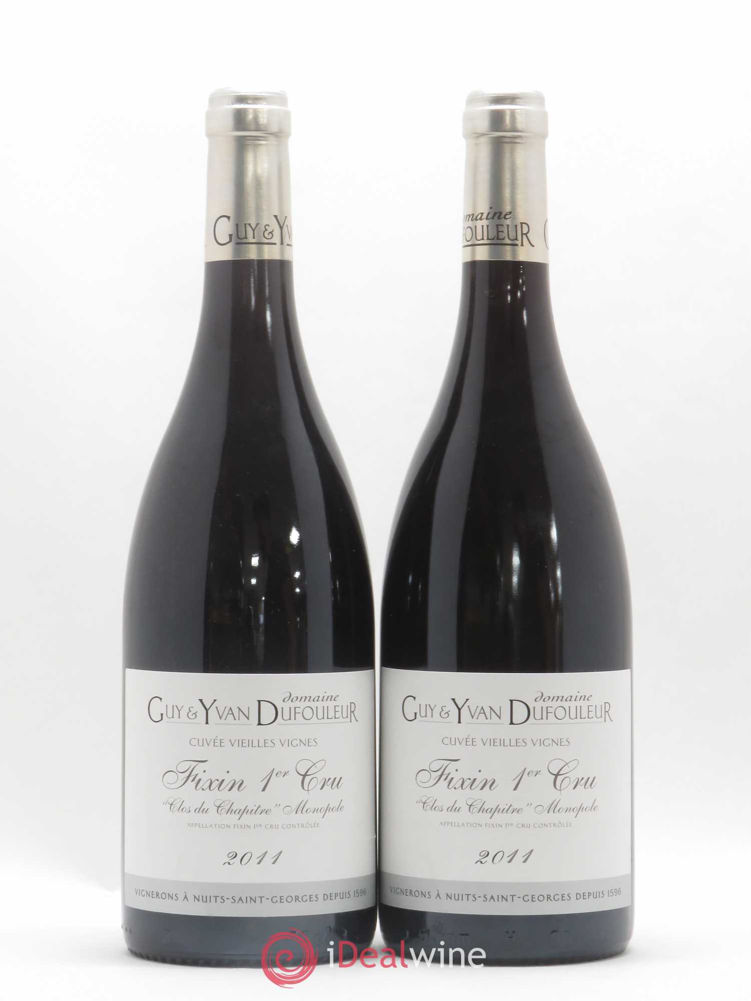 Fixin 1er Cru Clos du Chapître Vieilles vignes Domaine Guy et Yvan Dufouleur 2011 - Posten von 2 Flaschen - 0