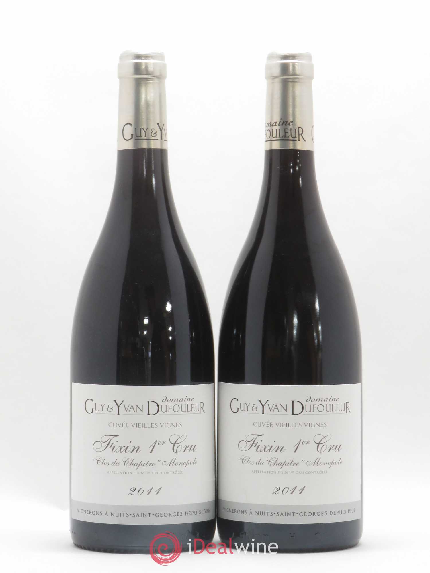 Fixin 1er Cru Clos du Chapître Vieilles vignes Domaine Guy et Yvan Dufouleur 2011 - Posten von 2 Flaschen - 0