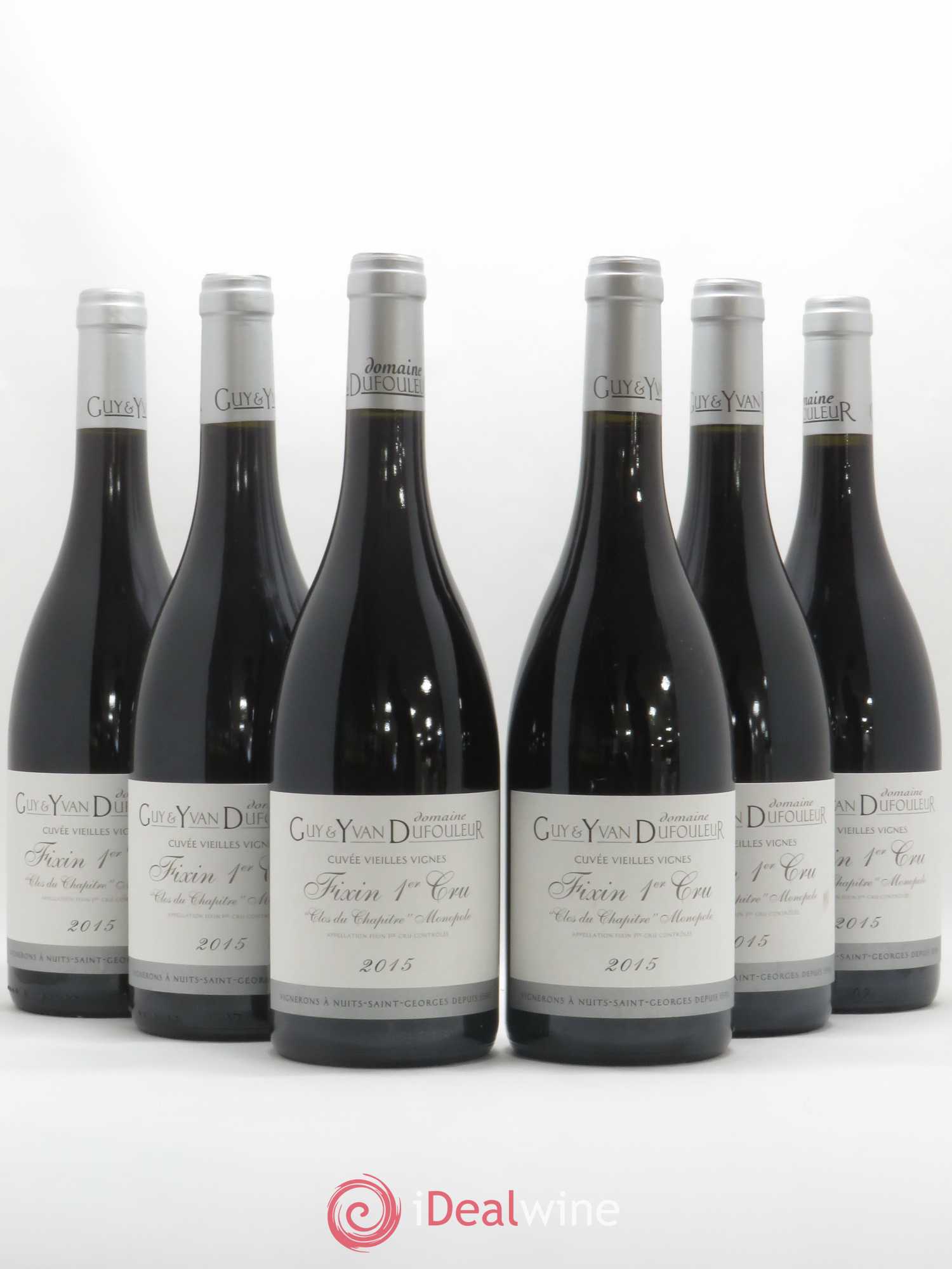 Fixin 1er Cru Clos du Chapître Vieilles vignes Domaine Guy et Yvan Dufouleur 2015 - Posten von 6 Flaschen - 0