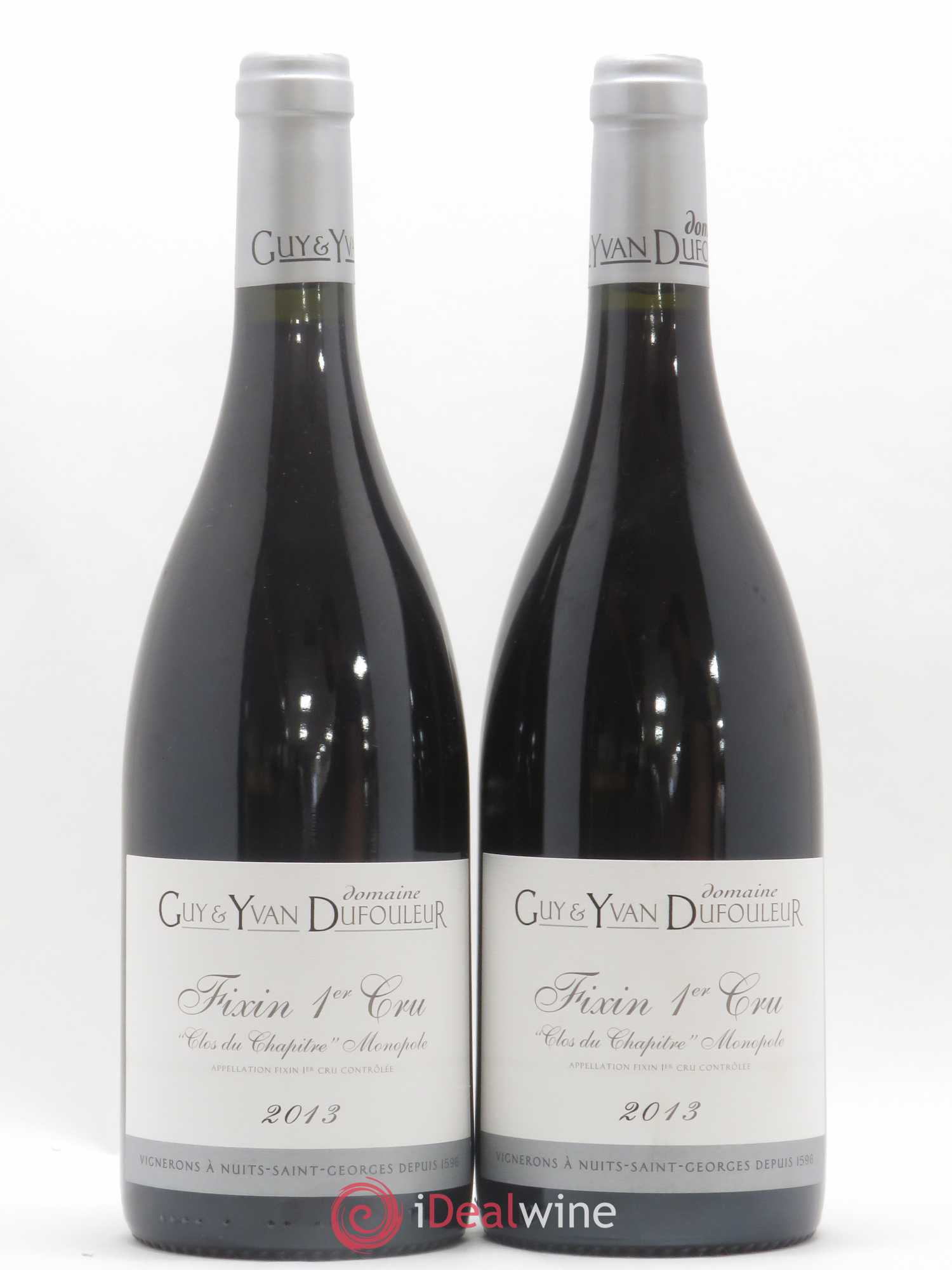 Fixin 1er Cru Clos du Chapître Domaine Guy et Yvan Dufouleur 2013 - Posten von 2 Flaschen - 0