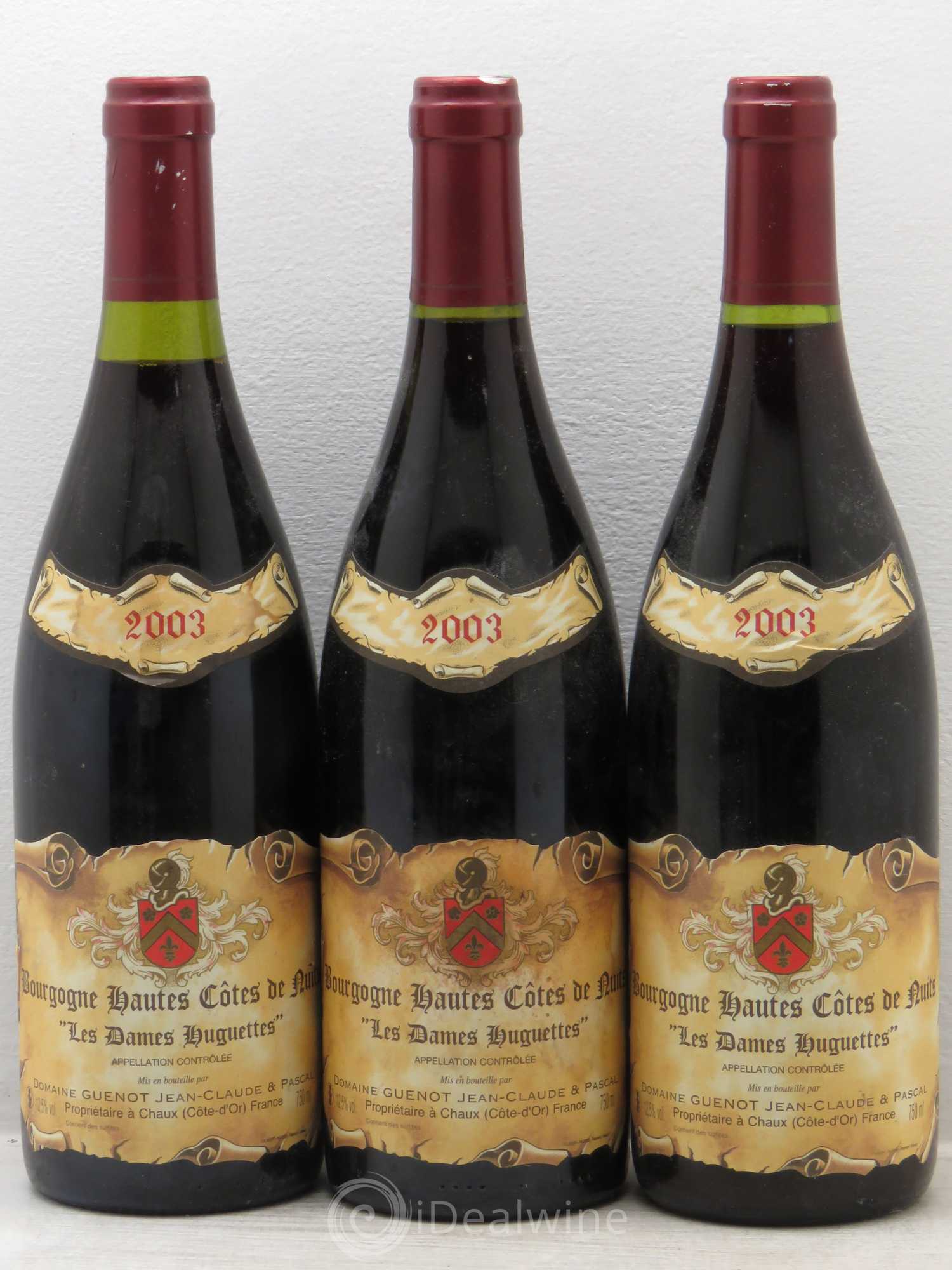 Hautes-Côtes de Nuits Les Dames Huguettes Bertagna 2003 - Lot de 3 bouteilles - 0